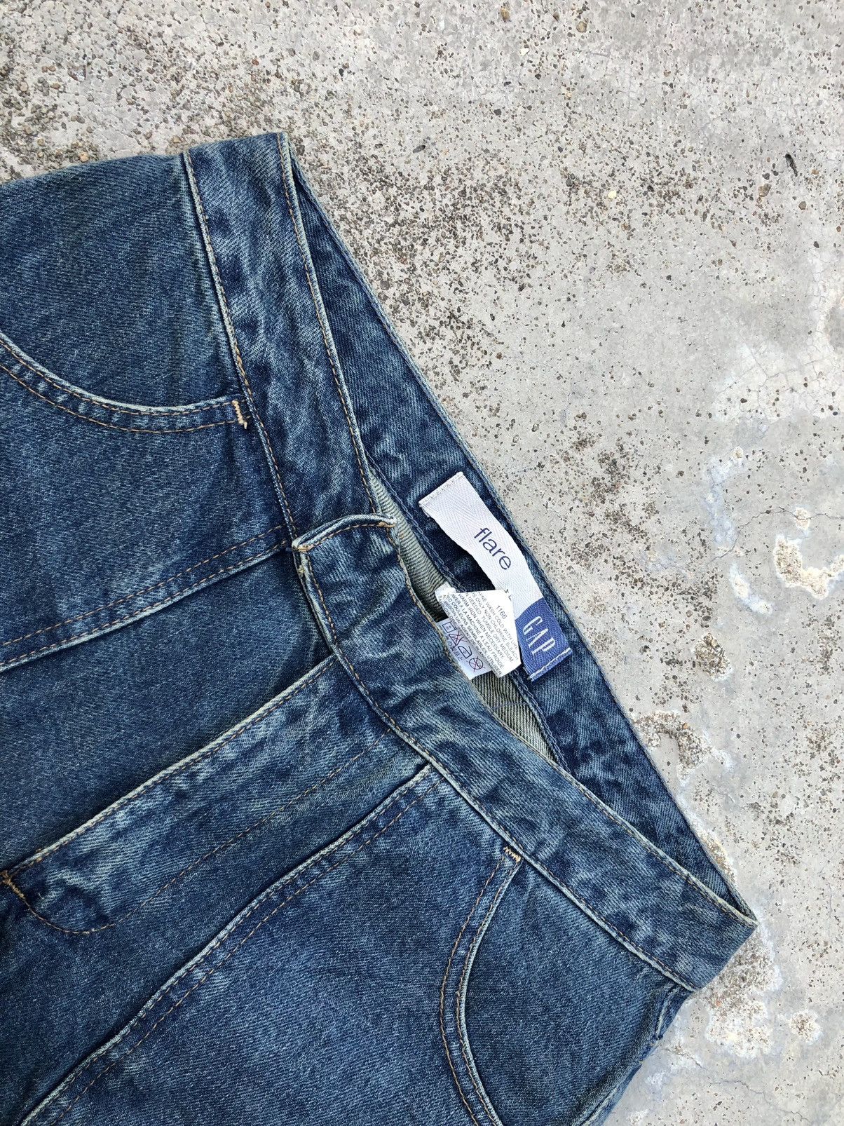 Gap × Vintage FLARE⚡️⚡️GAP TAB FRONT DISTRESSED DENIM Size 30" / US 8 / IT 44 - 5 Thumbnail