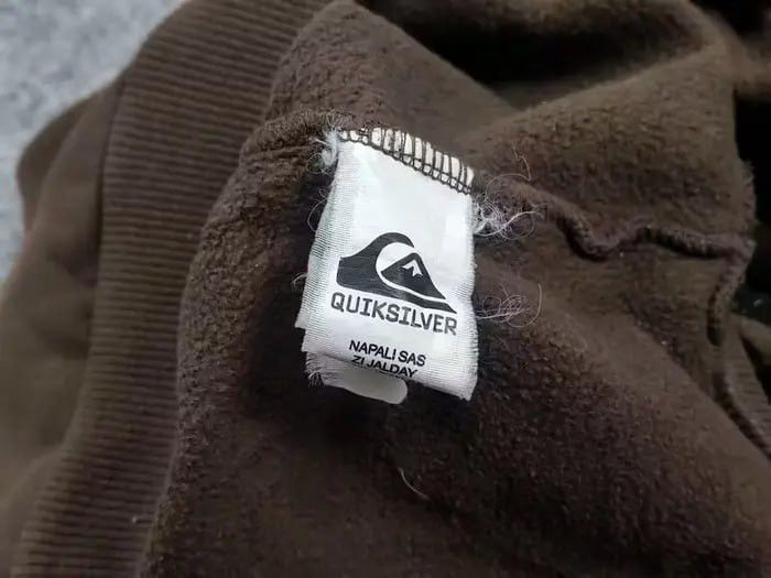 Quiksilver Vintage 90's Quiksilver Brown Big Logo Faded Boxy Hoodie Size US L / EU 52-54 / 3 - 8 Thumbnail