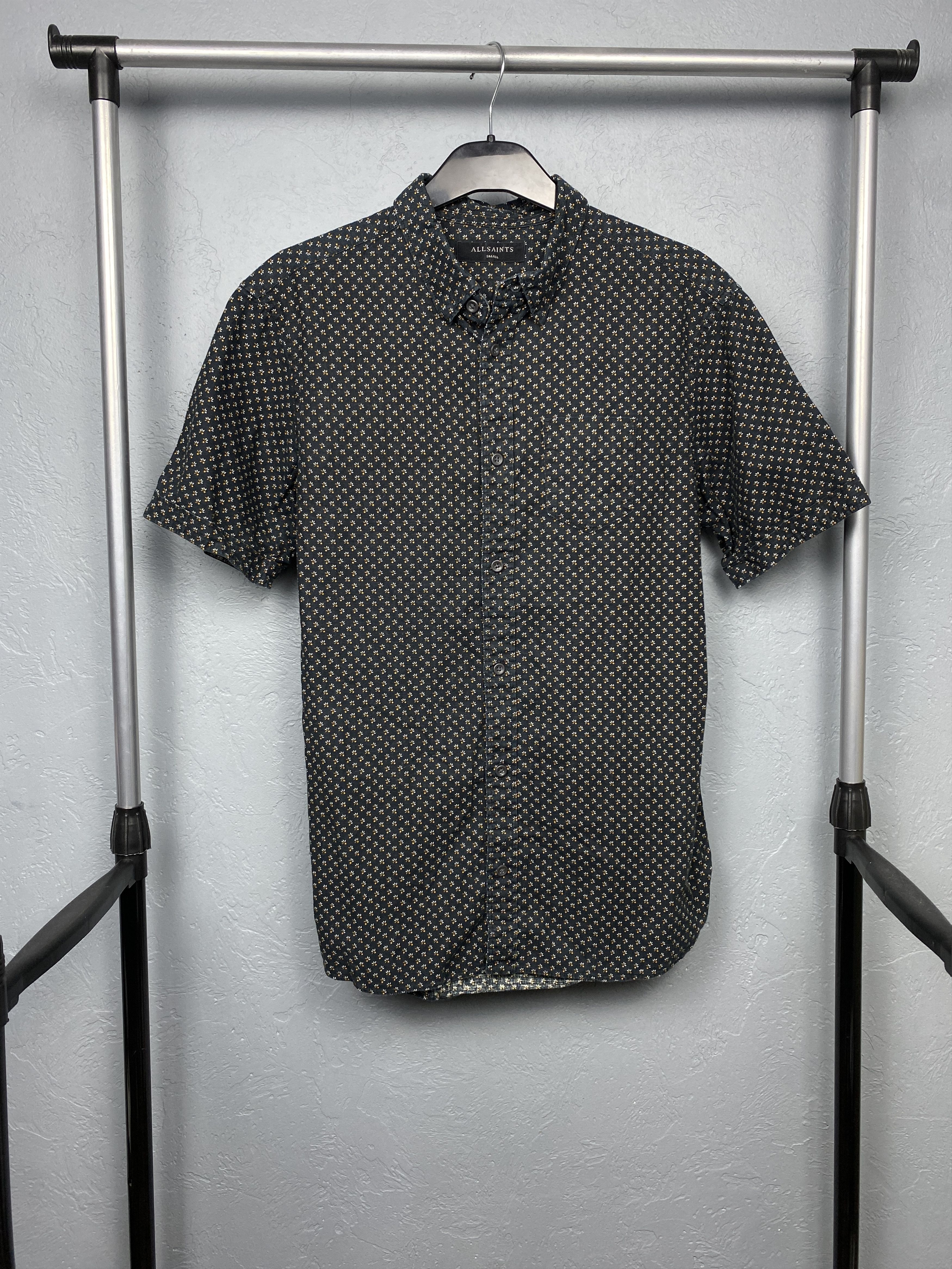Allsaints Allsaints Mens Aubais Hawaiian Short Sleeve Shirt Size US S / EU 44-46 / 1 - 1 Thumbnail