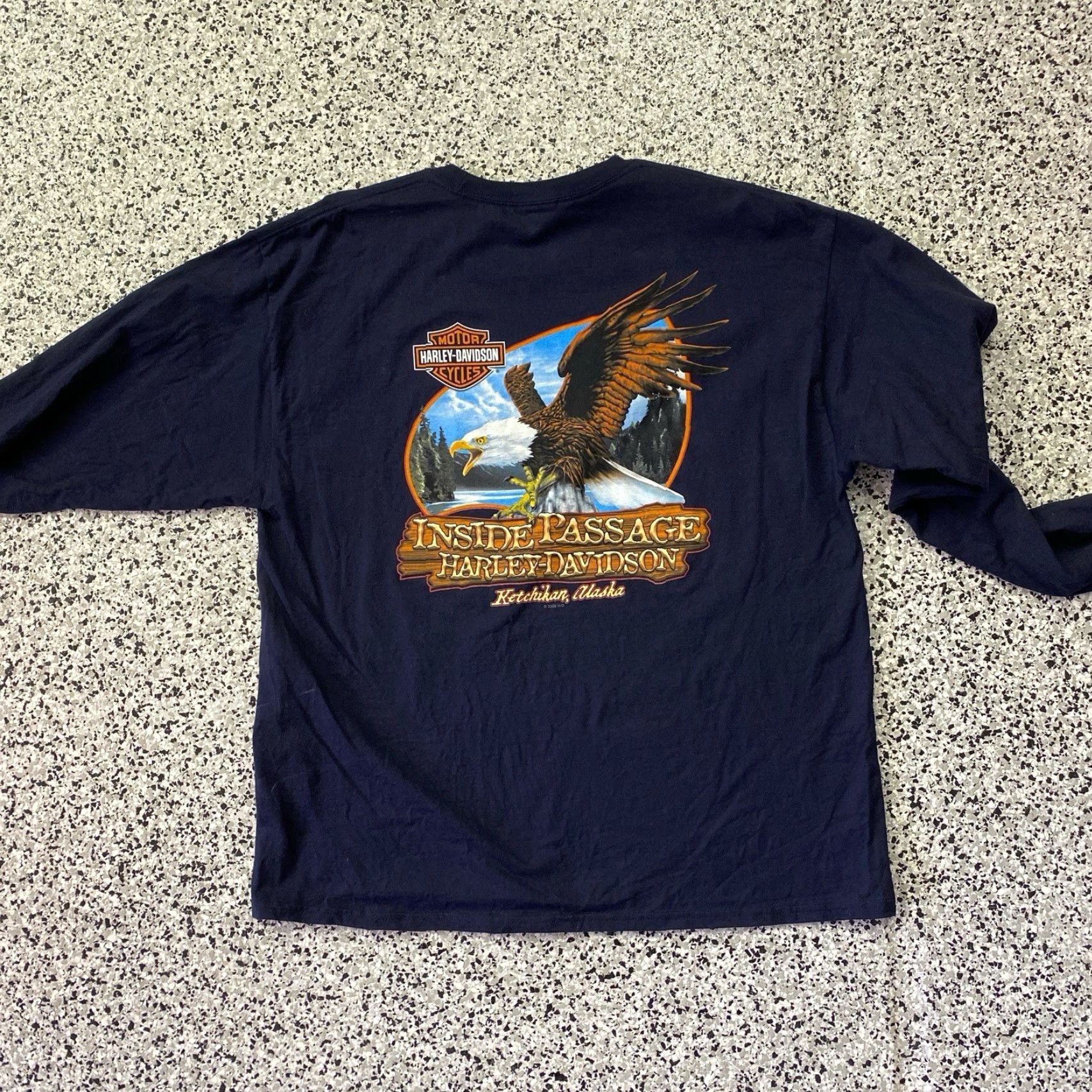 Harley Davidson VINTAGE Harley-Davidson T Shirt Adult XL Blue Crew Neck Short Sleeve Graphic Print 90s 00s Motorcycle Size US XL / EU 56 / 4 - 7 Thumbnail