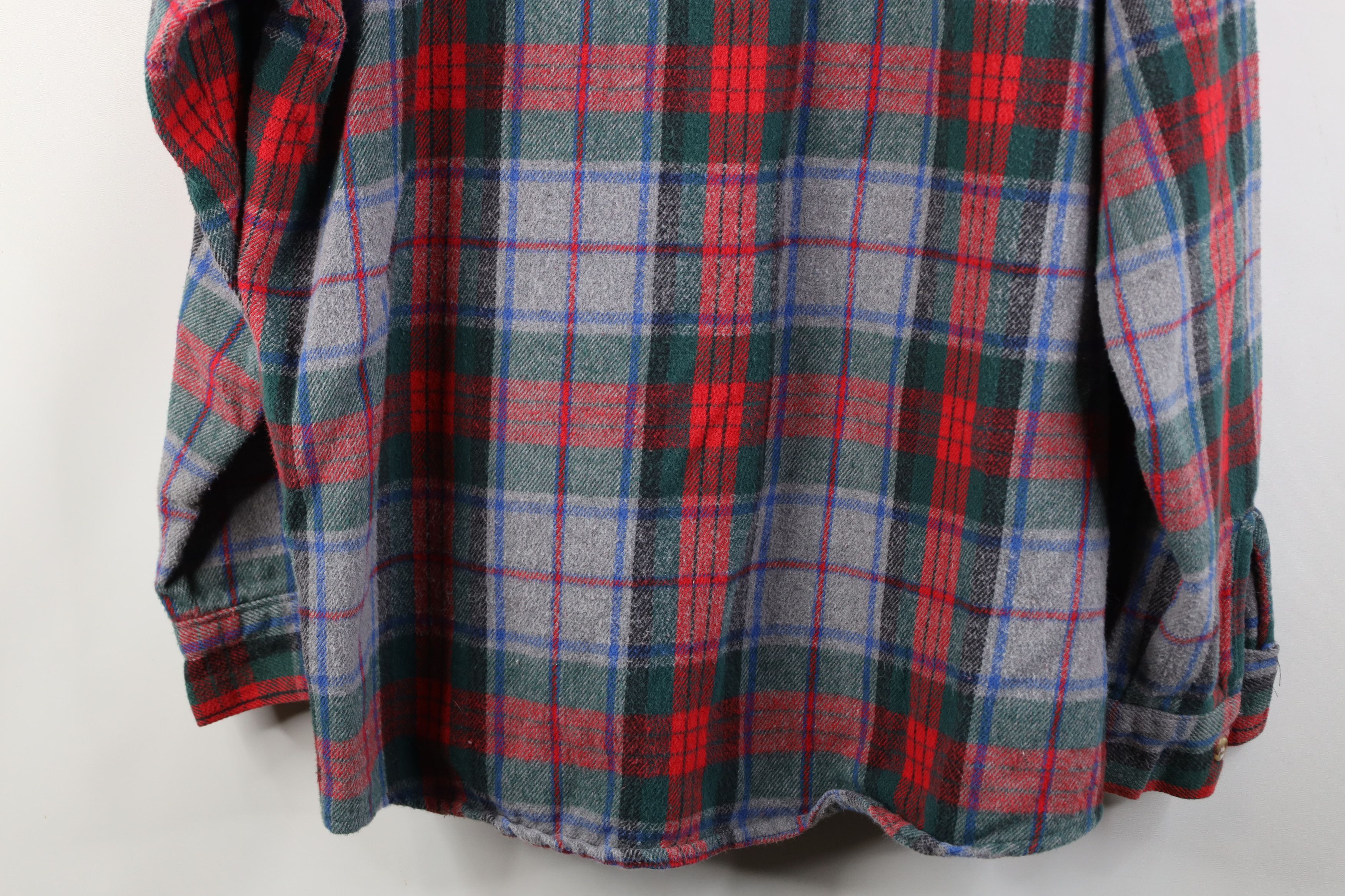 FiveBrother Vintage 90s Five Brother Heavyweight Button Shirt Plaid USA Size US XXL / EU 58 / 5 - 11 Thumbnail