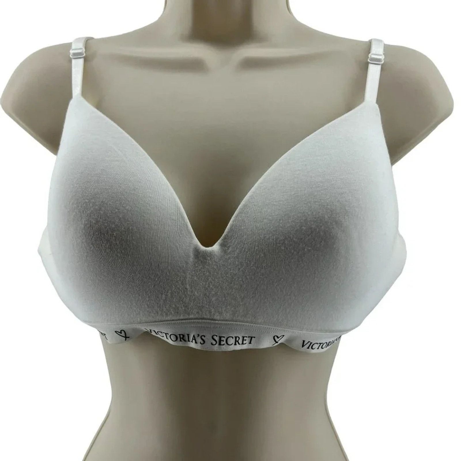 Victorias Secret Victoria Secret The T-Shirt Lightly-Lined Wireless Bra 36B in White, Women's