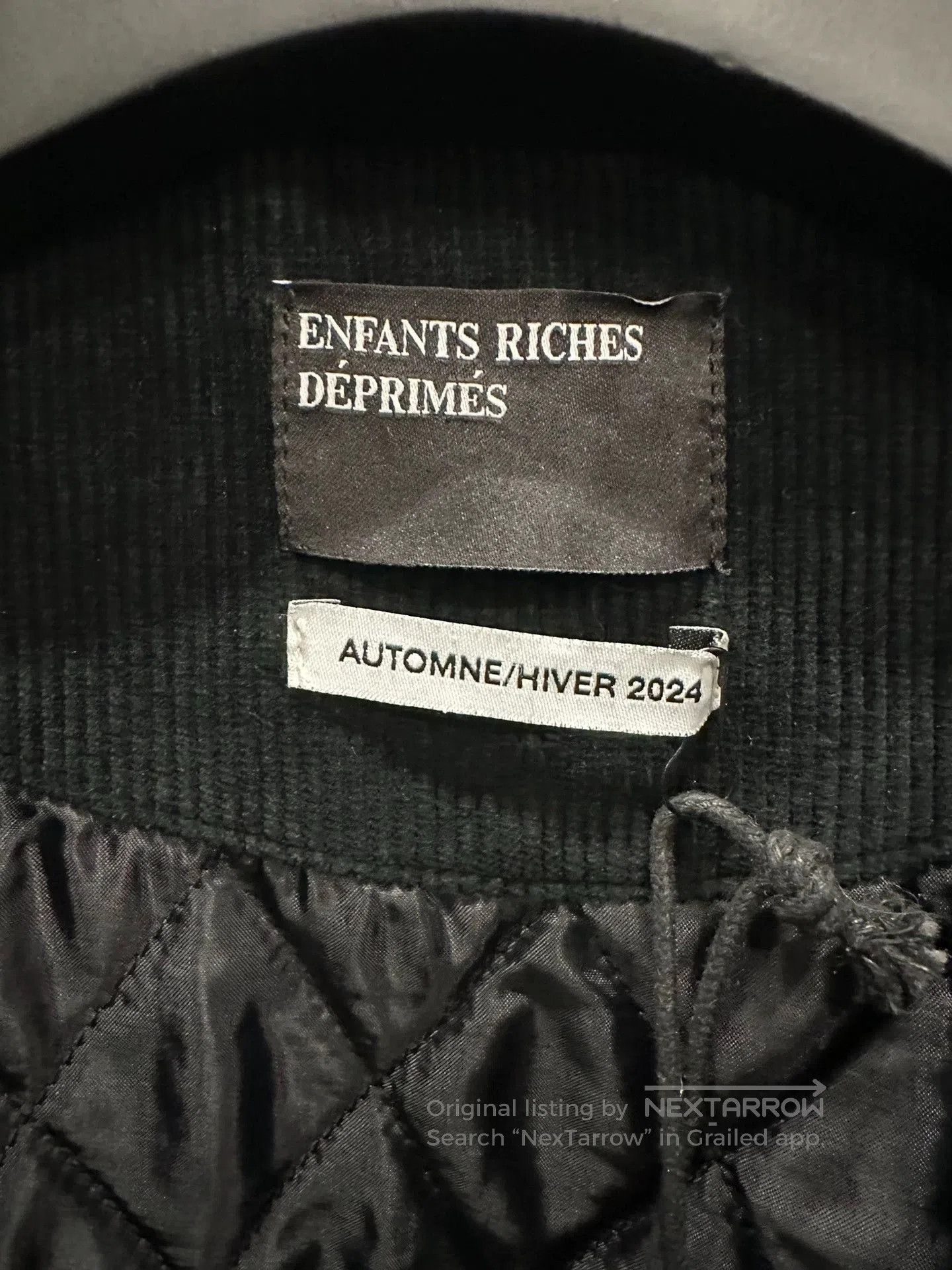 Enfants Riches Deprimes black corduroy short jacket with embroidery. Size US L / EU 52-54 / 3 - 6 Thumbnail