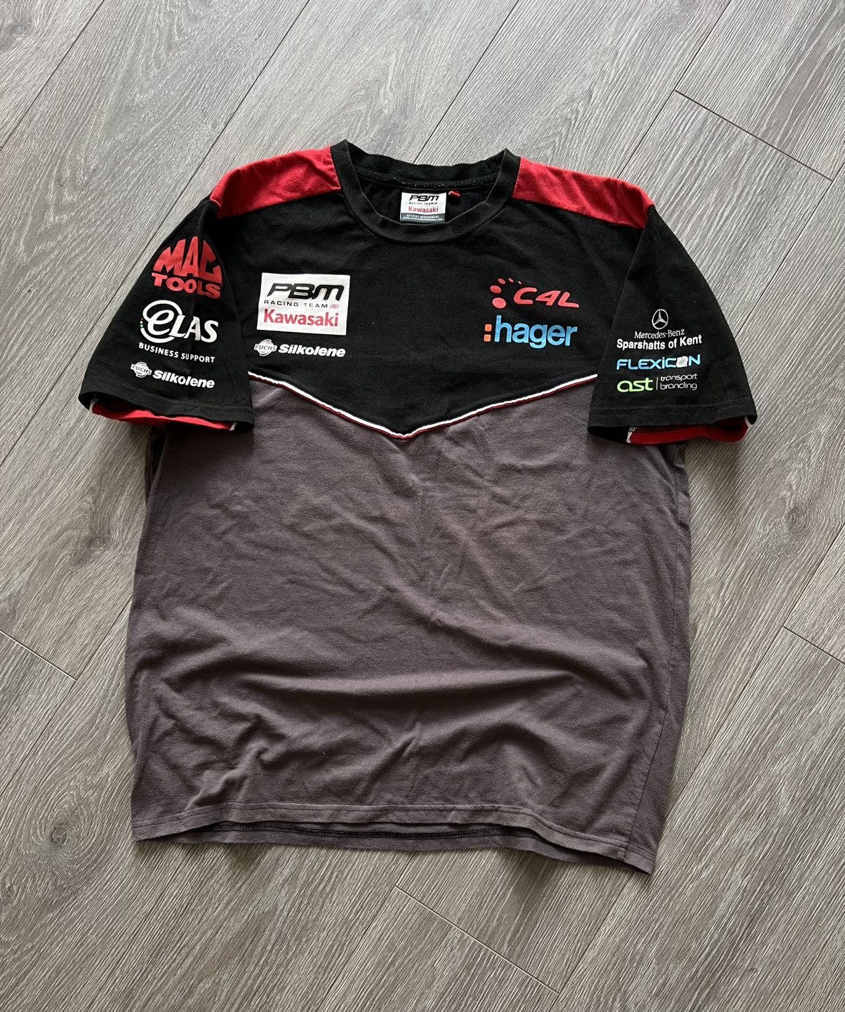 Vintage Vintage Kawasaki PBM Racing T-Shirt Tee Size US XL / EU 56 / 4 - 1 Thumbnail