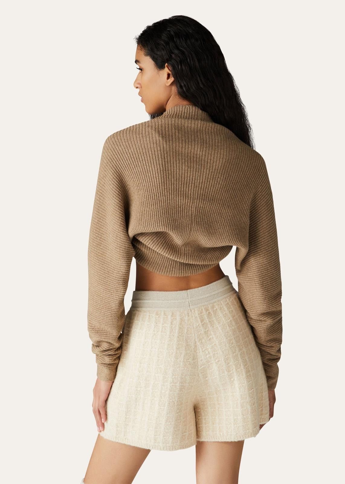 Loro Piana o1srvl11e1024 Cocooning Plain-Knit Shrug in Brown Size M / US 6-8 / IT 42-44 - 4 Thumbnail
