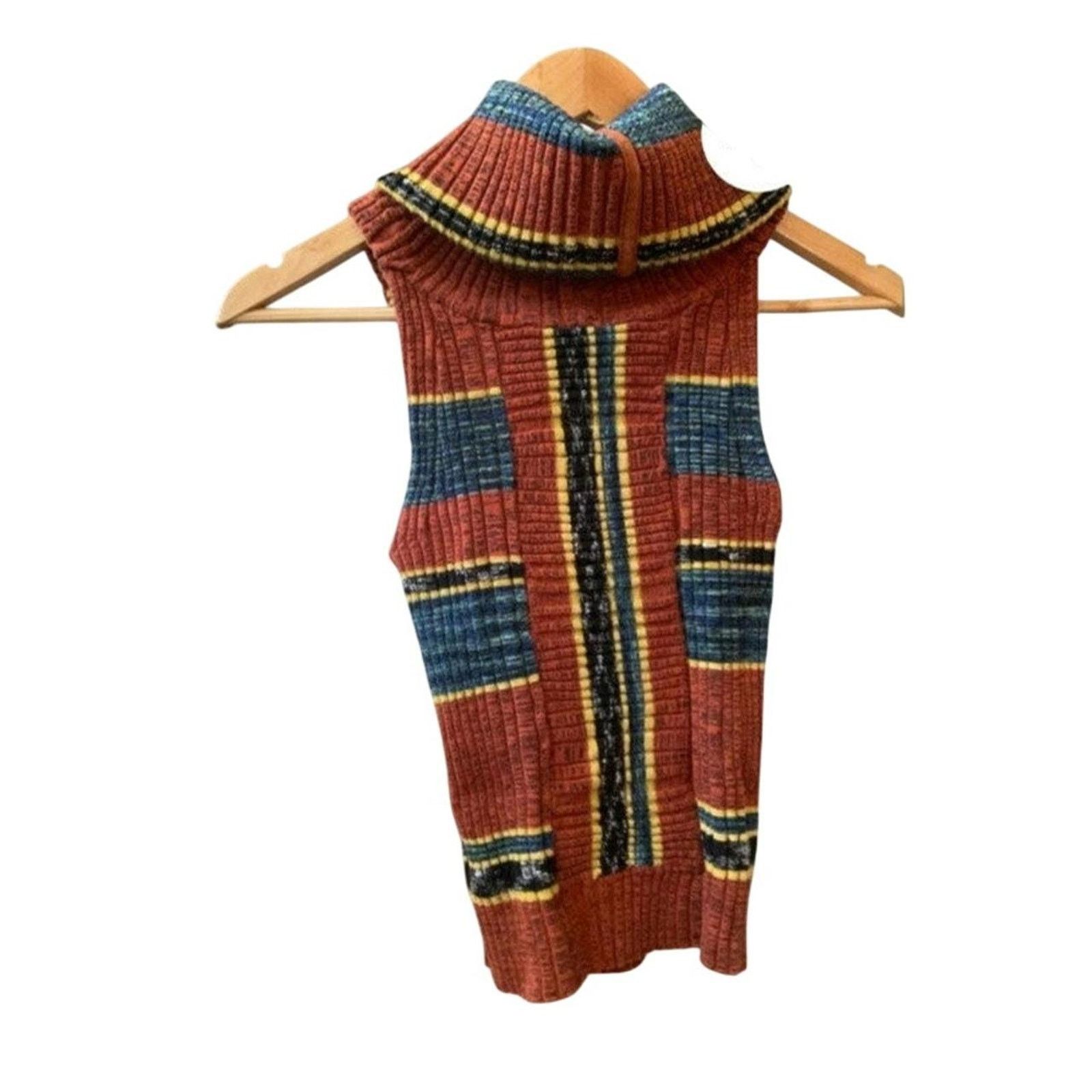 Anthropologie Anthropologie multicolor sleeveless knit sweater Size S / US 4 / IT 40 - 6 Thumbnail