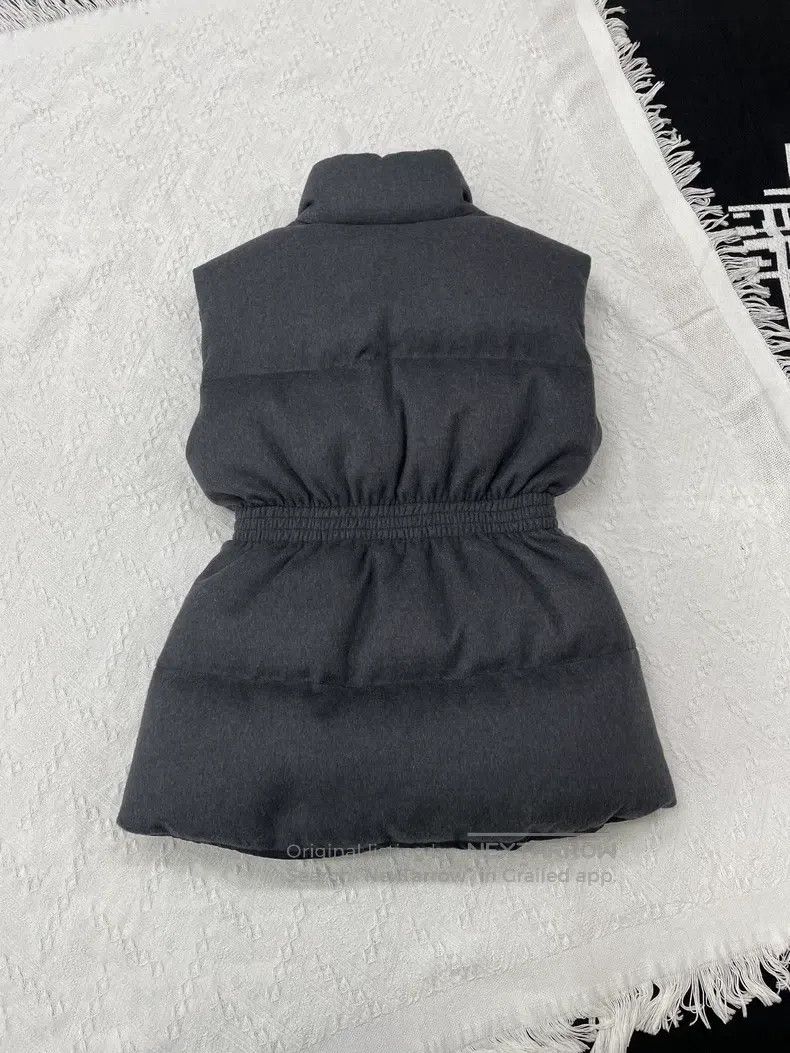 Prada Prada Gray triangle label wool down vest jacket Size XS / US 0-2 / IT 36-38 - 4 Thumbnail