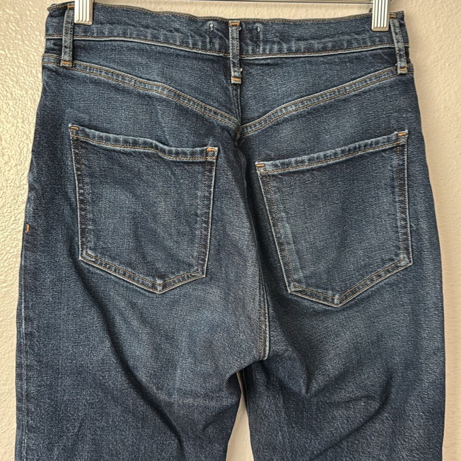 Agolde Agolde Riley Long High Rise Straight in Medium Wash Blue Size 26" / US 2 / IT 38 - 10 Thumbnail