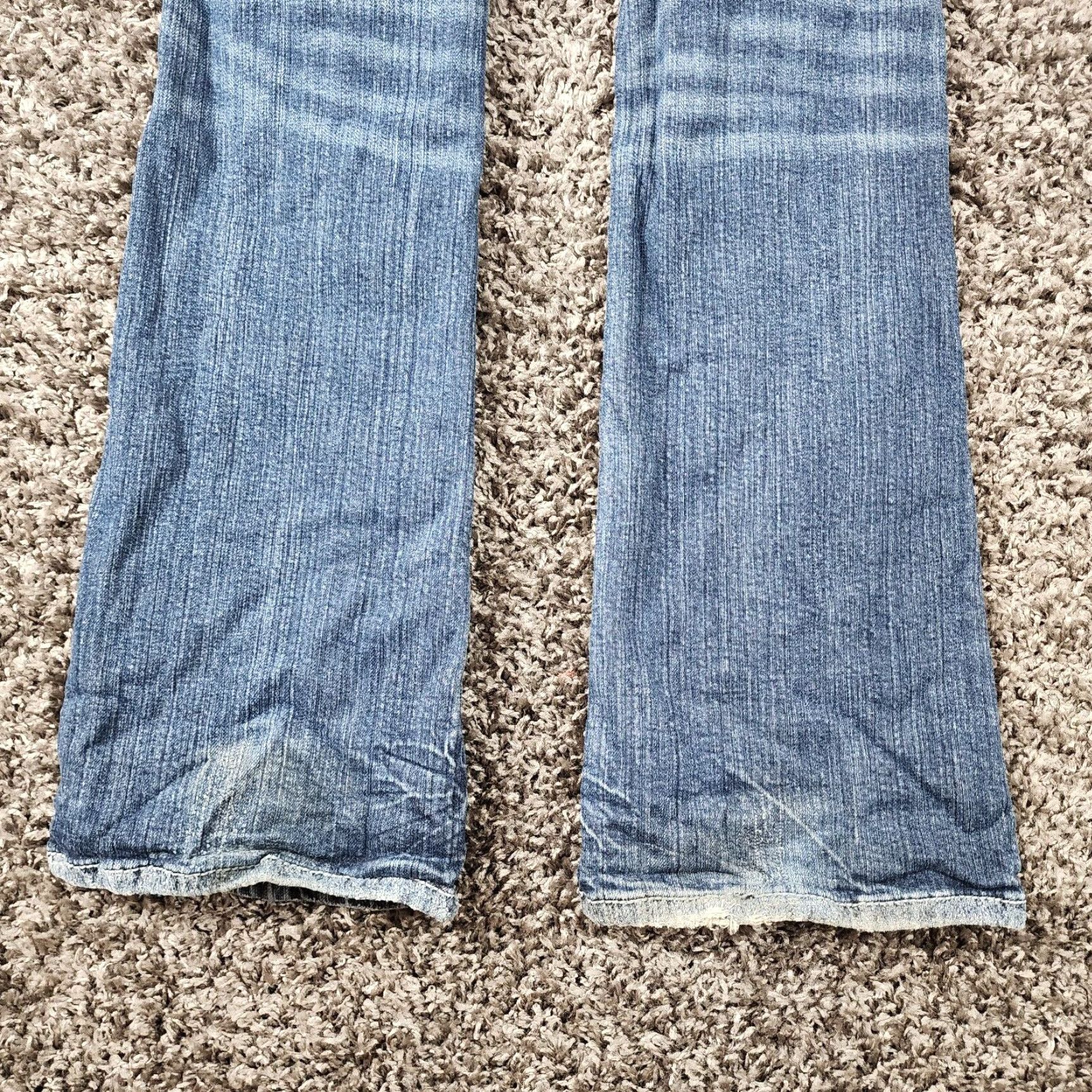 47 VINTAGE Rock 47 Womens Jeans Bootcut Heavy Stitch Distressed Size 5 Blue Size 27" / US 4 / IT 40 - 7 Thumbnail