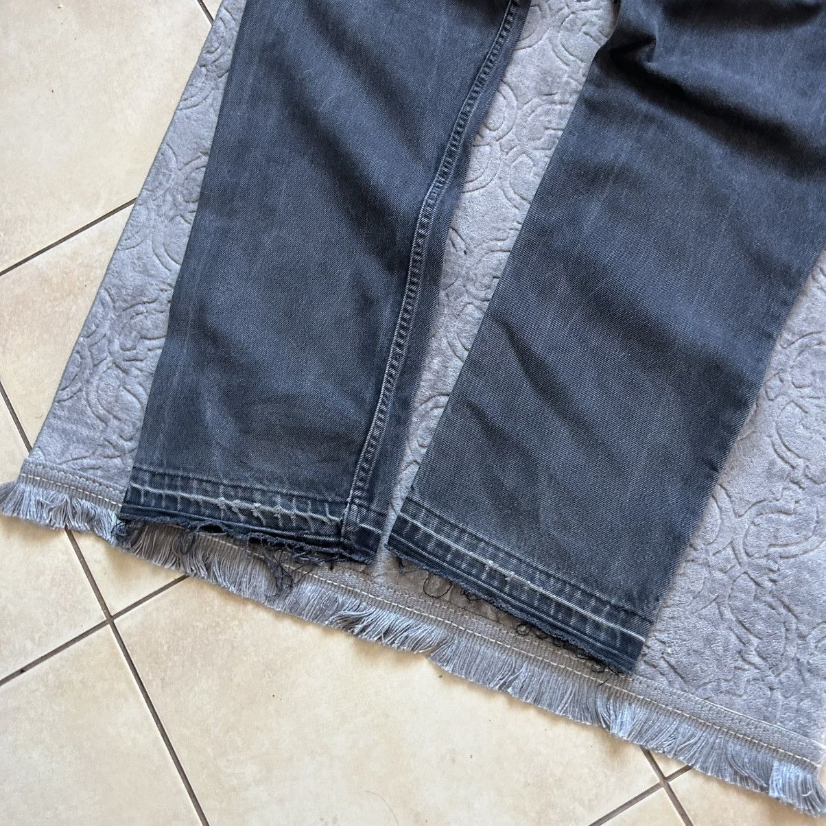 Levi's × Vintage 90s Levi's 615 denim jeans washed black flared Size US 34 / EU 50 - 5 Thumbnail