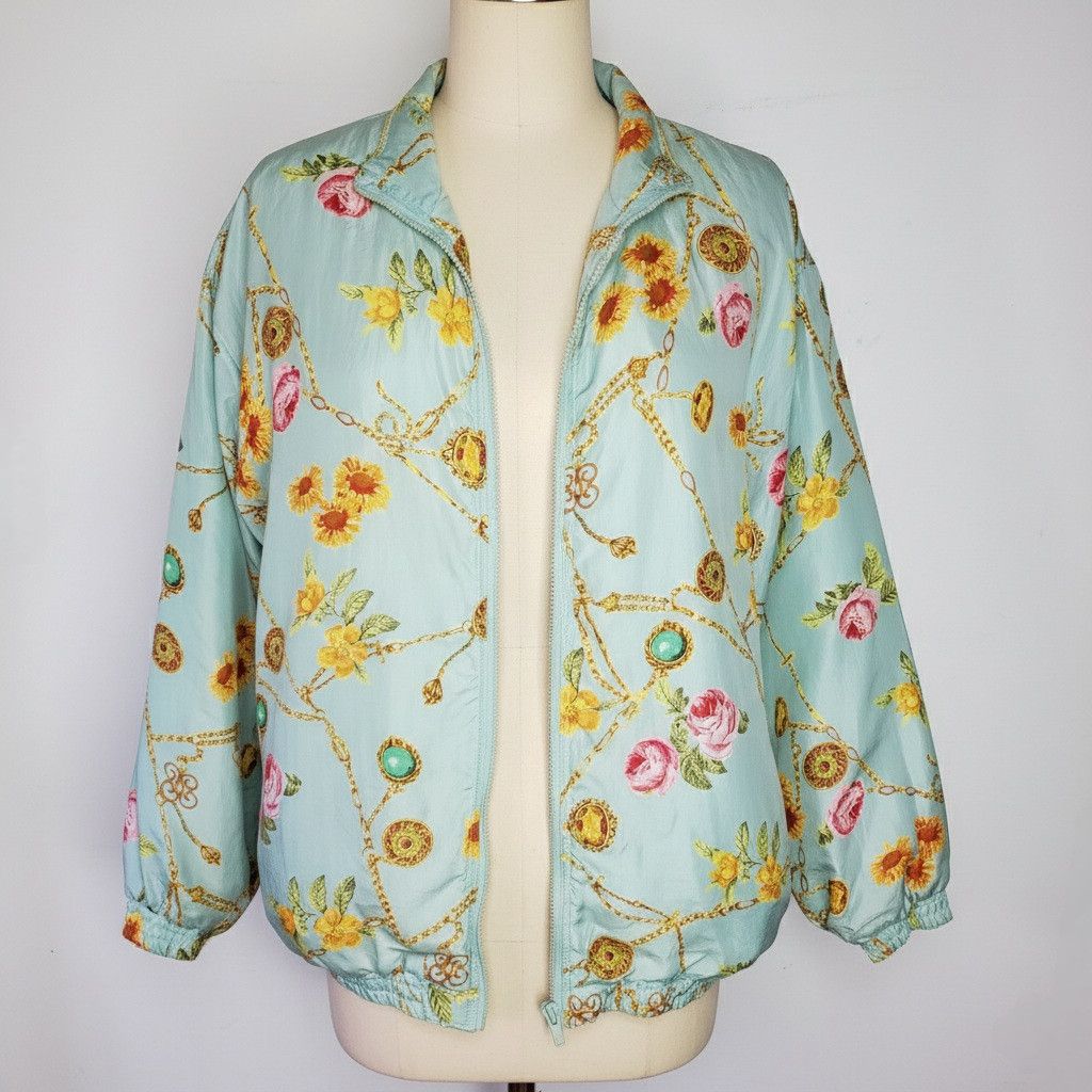 Other Avon Style Size M Windbreaker Jacket 100% Silk Classic Chain Size M / US 6-8 / IT 42-44 - 6 Thumbnail