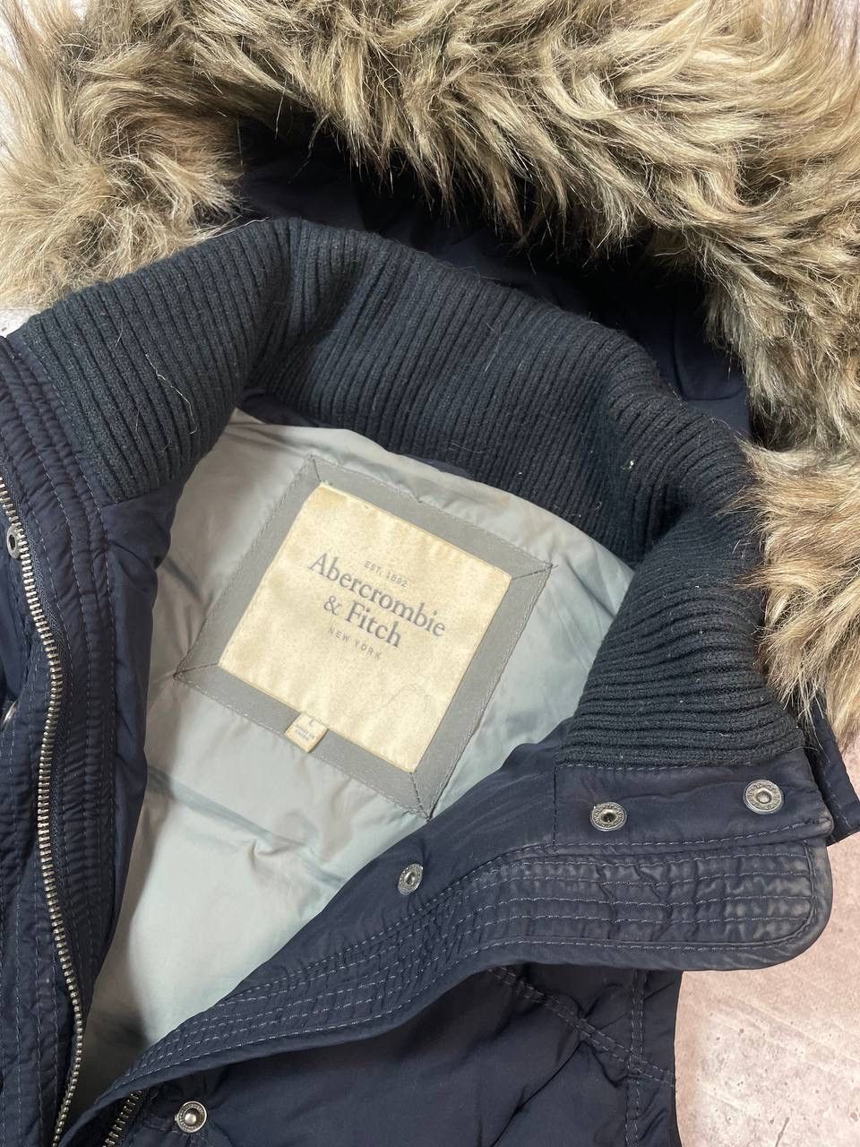 Abercrombie & Fitch Vintage 00s Abercrombie Fitch Faux Fur Puffer Down Vest Y2K Size L / US 10 / IT 46 - 5 Thumbnail