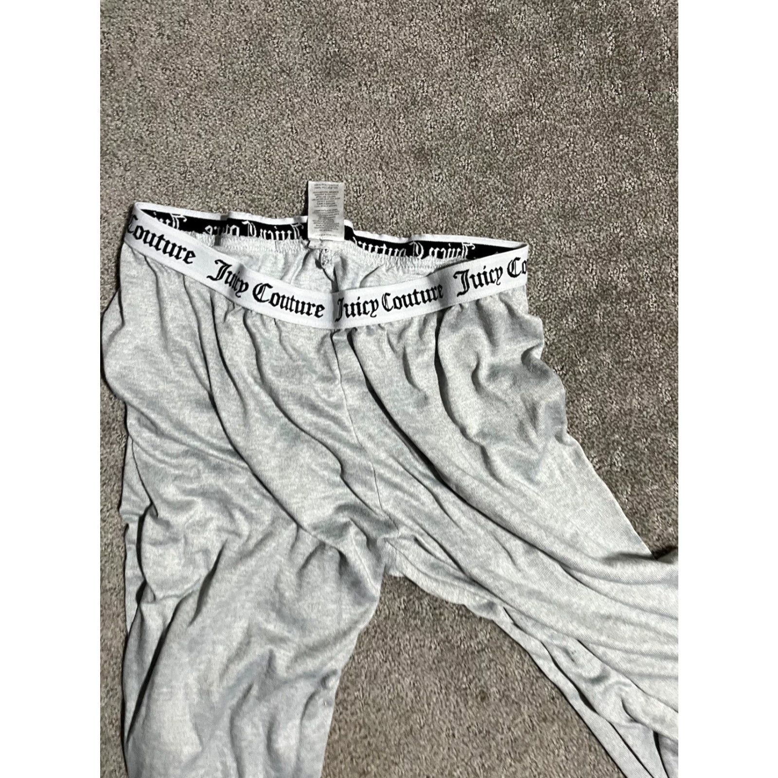 Juicy Couture Juicy Couture Pants 10/12 Gray Pink Logo Y2K Crown Cozy Sleepwear Lounge Size 32" / US 10 / IT 46 - 2 Thumbnail