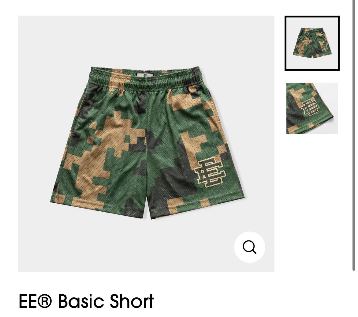 Eric Emanuel green digi camo shorts medium