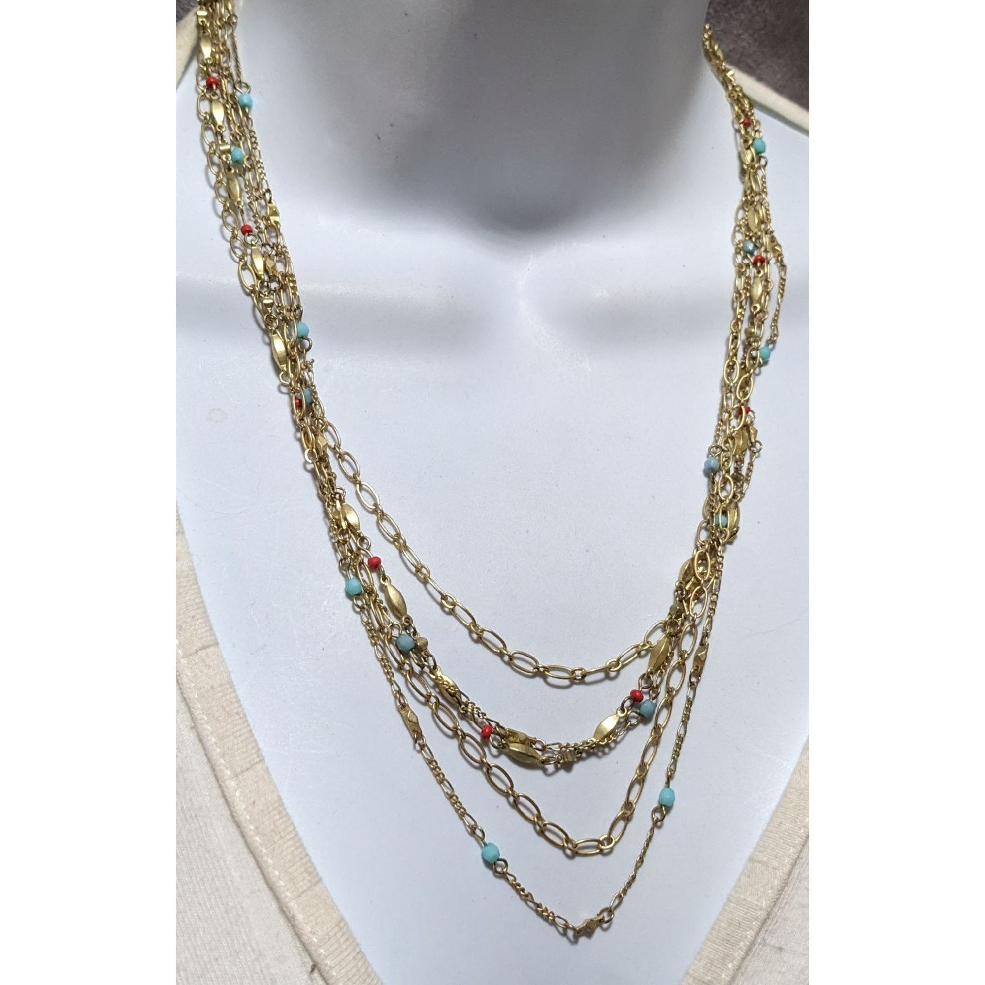 Other Bohemian Multilayer Chain Beaded Necklace Size ONE SIZE - 4 Thumbnail