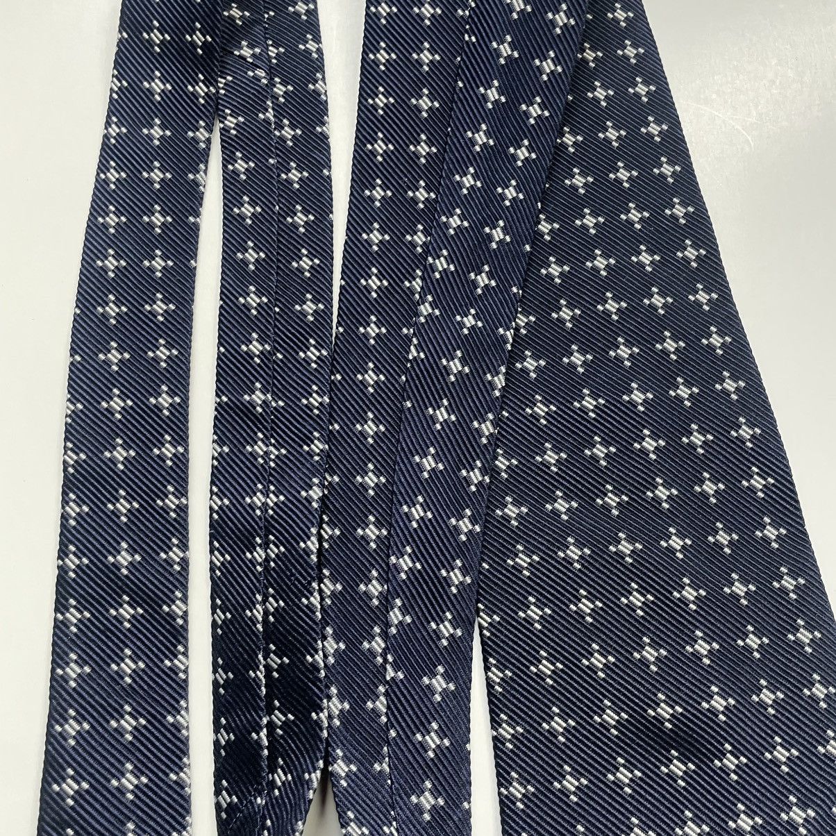 Polo Ralph Lauren Ralph Lauren Blue and White Green Label Geometric Tie Size ONE SIZE - 5 Thumbnail