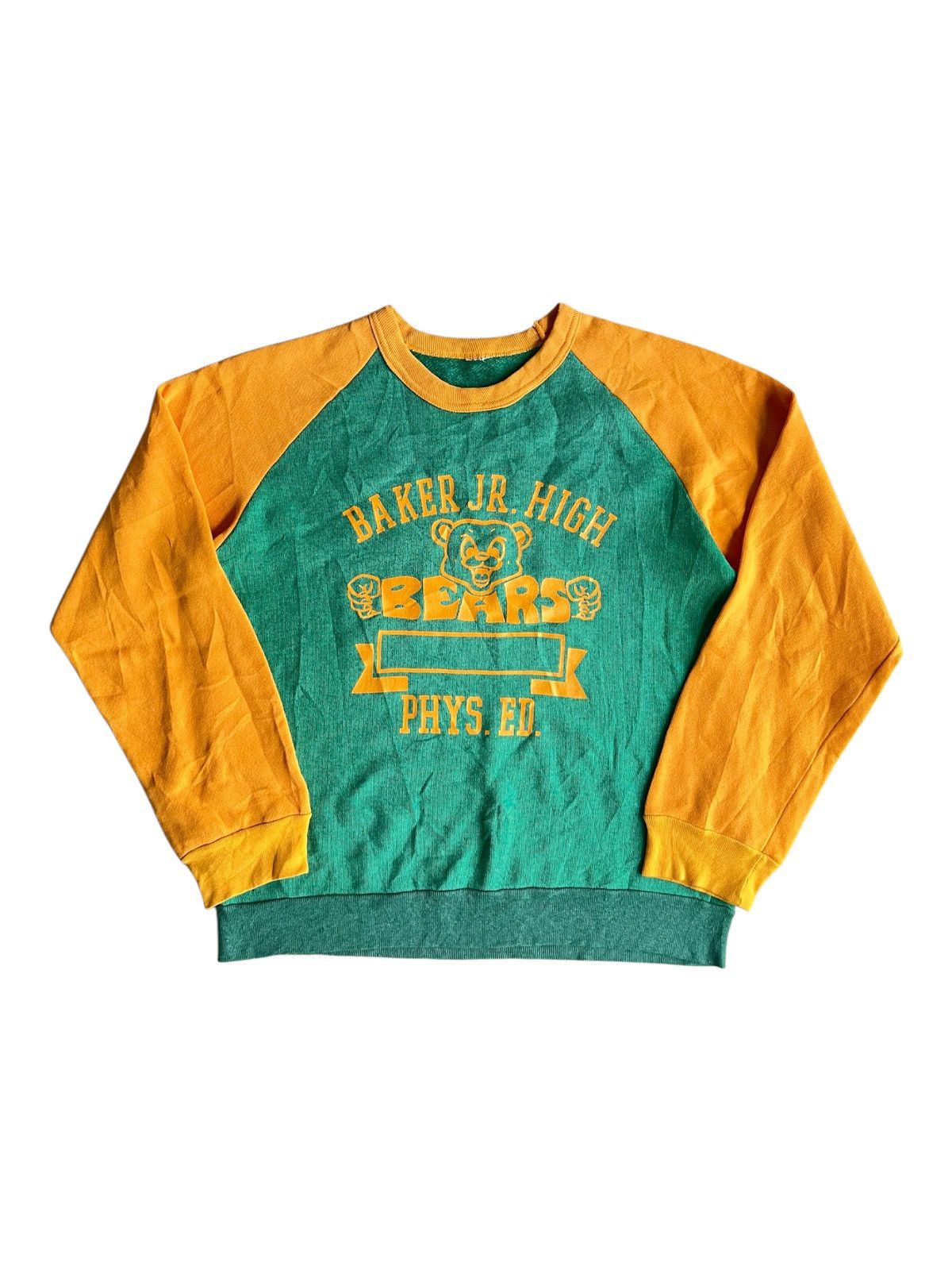 Sports Specialties × Vintage Vintage 1970s Afterhood BEARS Baker Jr HighTwo Tones Sweater Size US S / EU 44-46 / 1 - 1 Thumbnail