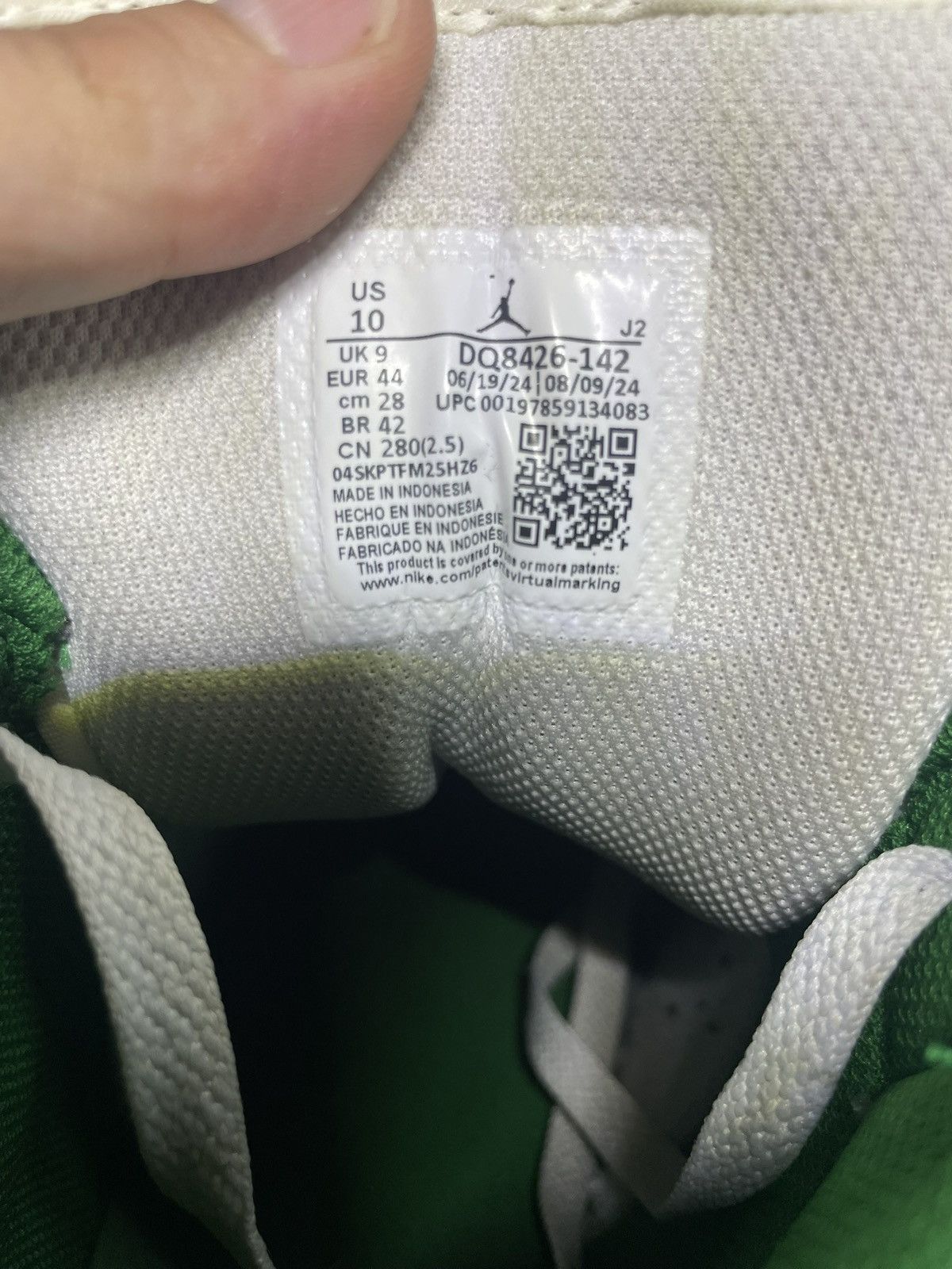 Jordan Brand Jordan 1 Mid white Green Size US 10 / EU 43 - 6 Thumbnail
