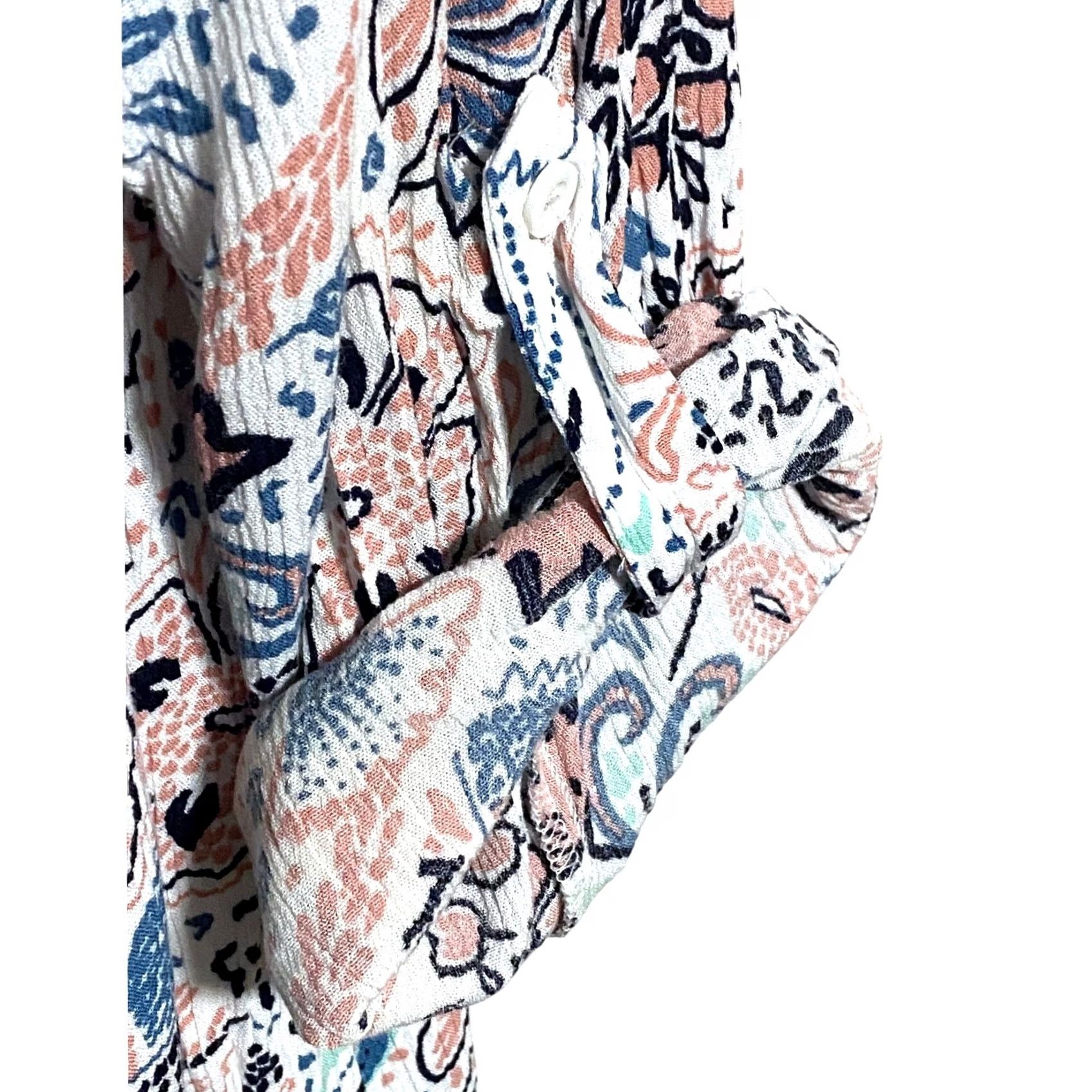 Torrid Torrid Floral Paisley Kimono Cardigan Open Front Gauze Rayon Pastel Boho Flowy 2X Plus Womens Blouse Size XXL / US 16-18 / IT 52-54 - 3 Thumbnail