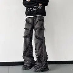 Jean Mitsui x Mako Opium Embroidered Gradient Stacked Denim Jeans Size US 32 / EU 48 - 6 Thumbnail