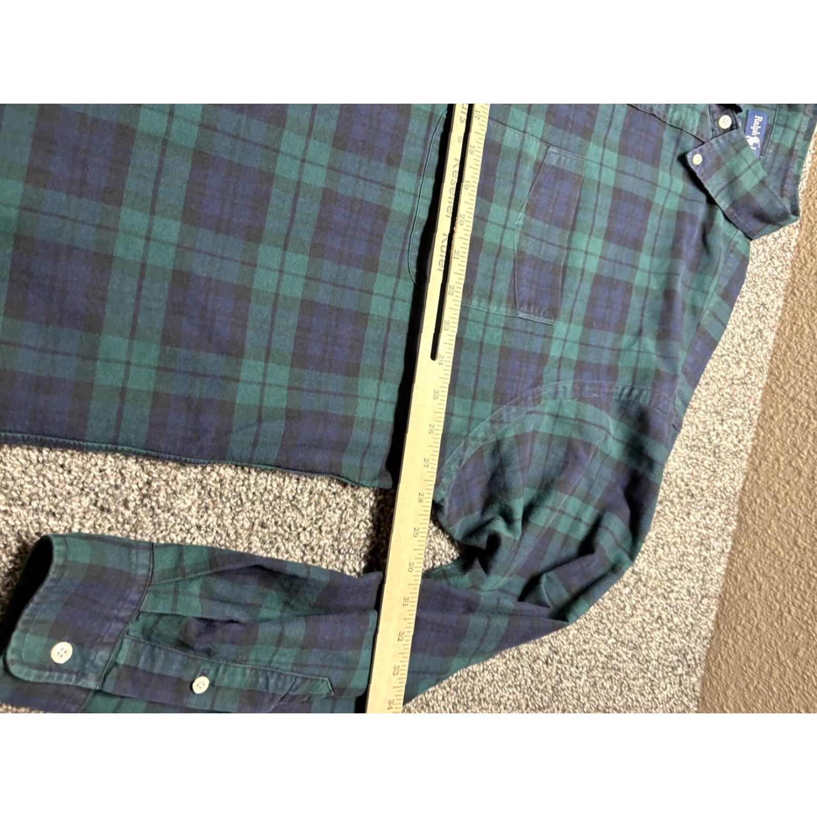Ralph Lauren Ralph Lauren The Big Oxford Shirt Mens L Blackwatch Plaid Button-Up Shirt Size US L / EU 52-54 / 3 - 6 Thumbnail