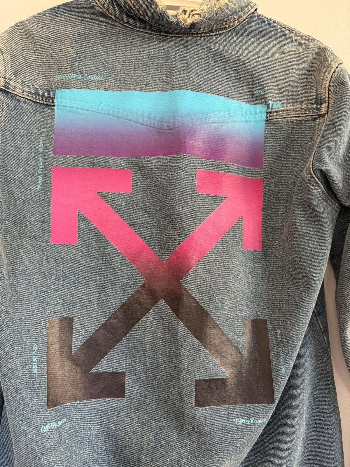 Off-White Off White Gradient Denim Jacket Size US S / EU 44-46 / 1 - 9 Thumbnail