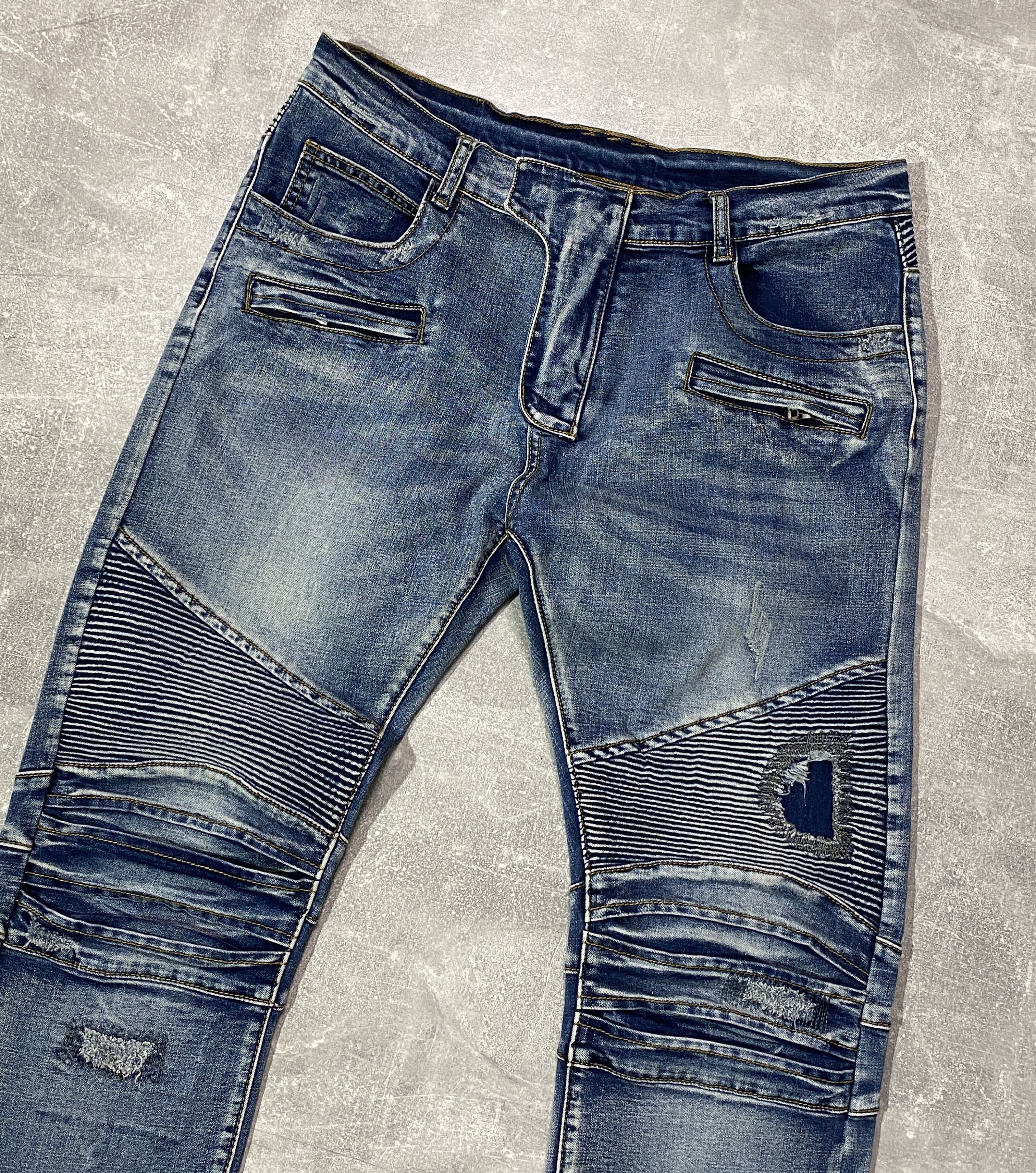 Balmain VINTAGE 00s BALMAIN BIKER JEANS Size US 34 / EU 50 - 4 Thumbnail