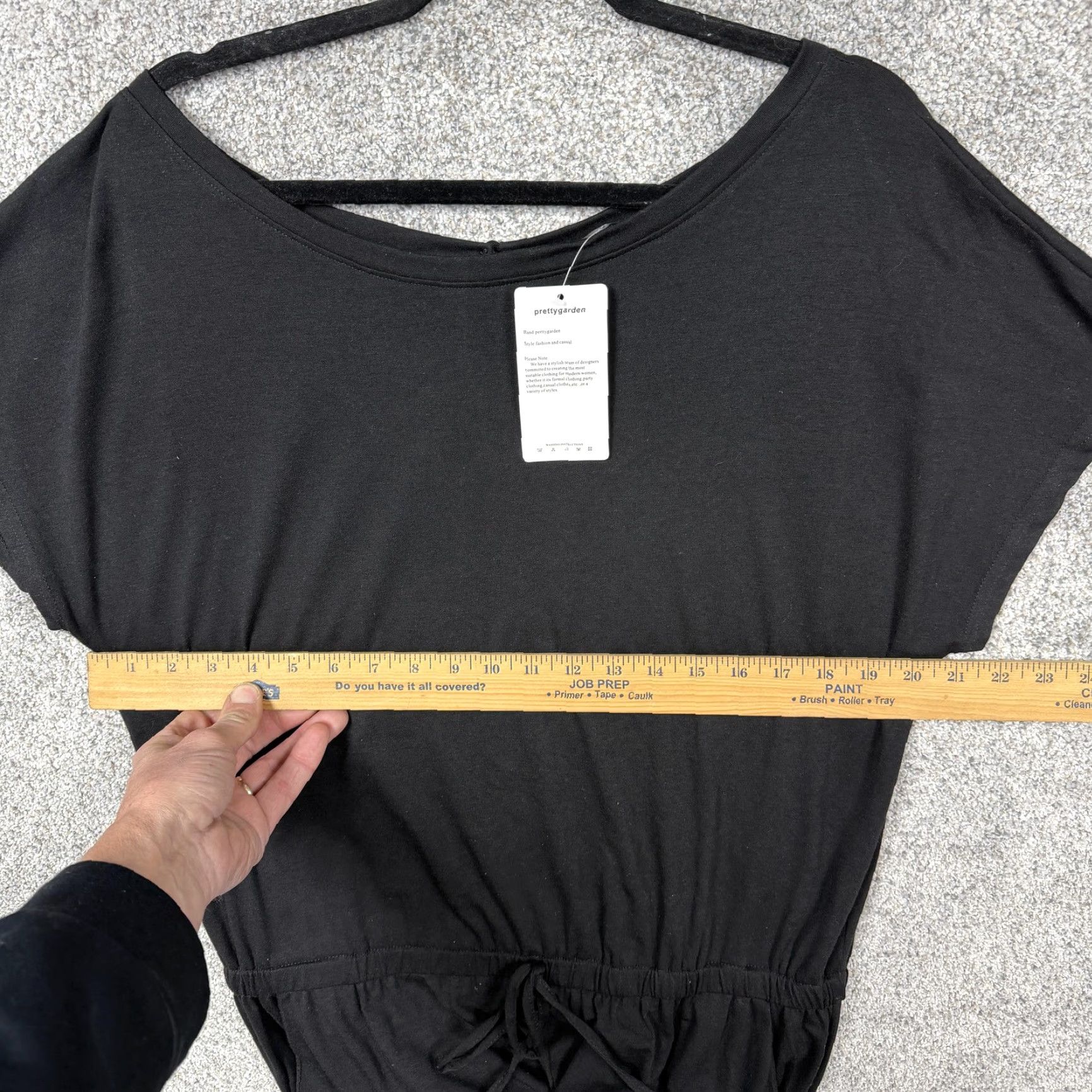 Vintage Pretty Garden Jumpsuit Black Womens XL Drawstring Minimalist Athleisure Normcore Size XL / US 12-14 / IT 48-50 - 5 Thumbnail