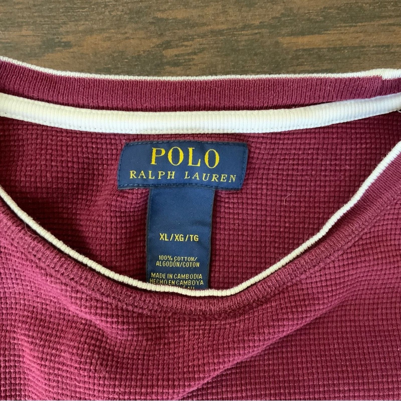 Polo Ralph Lauren Polo Ralph Lauren Thermal Tee Size US XL / EU 56 / 4 - 4 Thumbnail