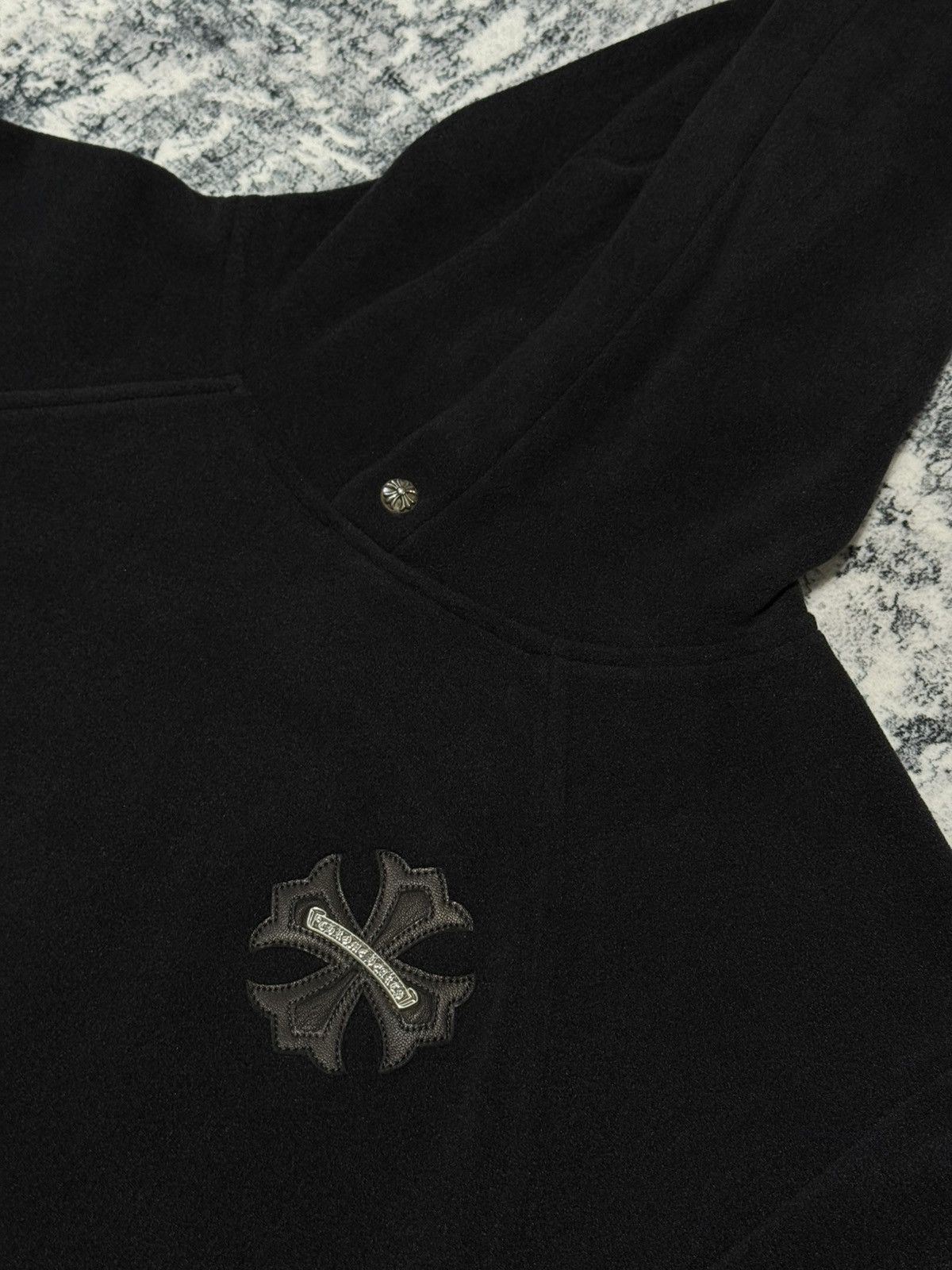 Chrome Hearts Chrome Hearts Leather Patch Fleece Hoodie Size US L / EU 52-54 / 3 - 3 Thumbnail