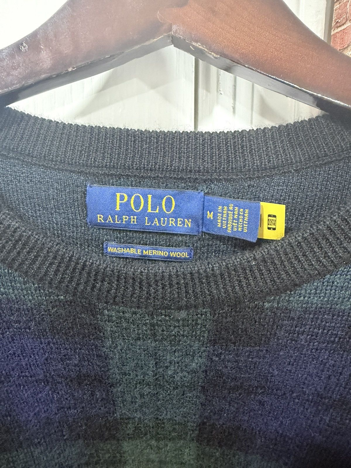Ralph Lauren Polo Ralph Lauren Plaid Merino Wool Sweater Men Med Washable Size US M / EU 48-50 / 2 - 4 Thumbnail