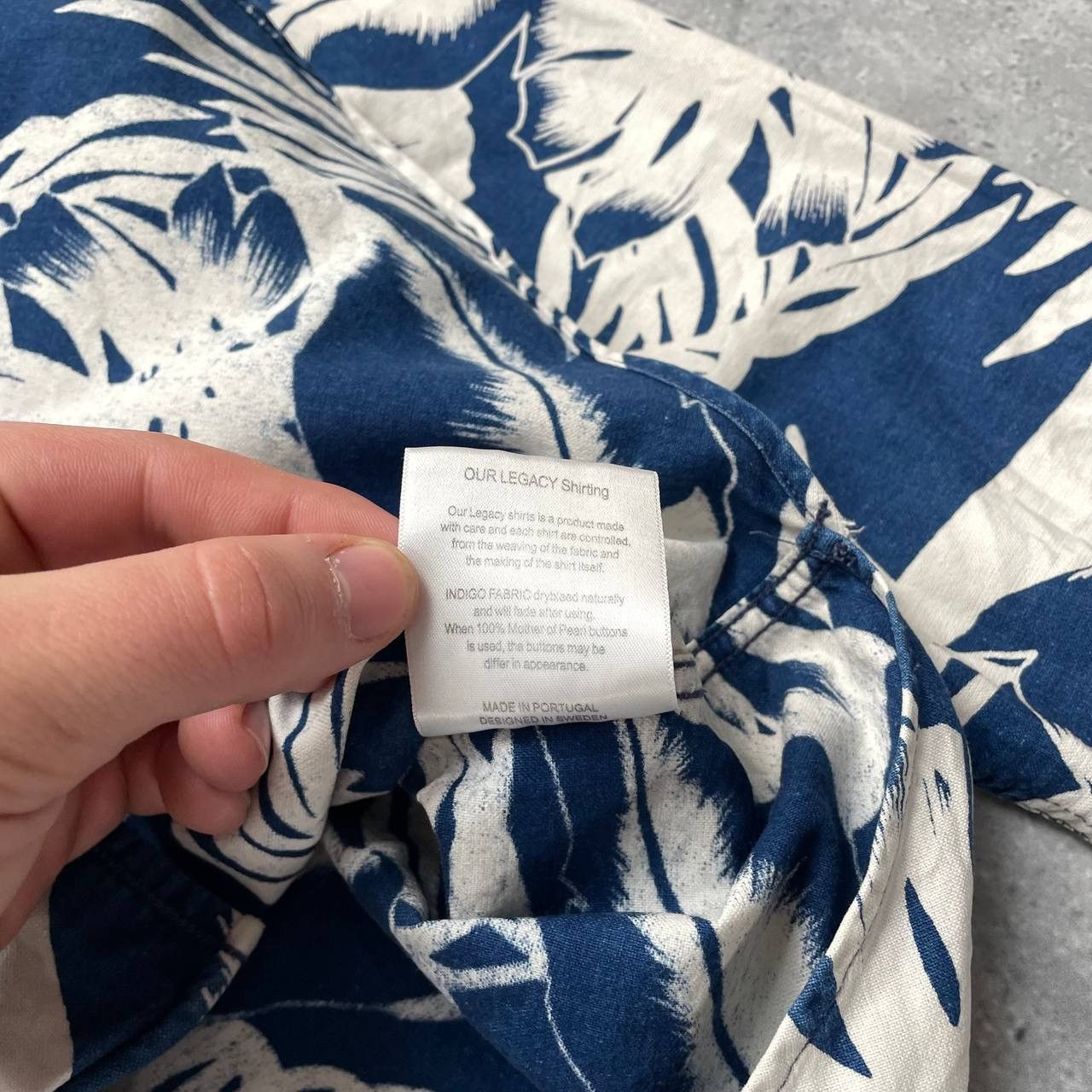 Our Legacy Our Legacy 1980-81 Floral Indigo Long Sleeve Shirt Size S Size US S / EU 44-46 / 1 - 9 Thumbnail