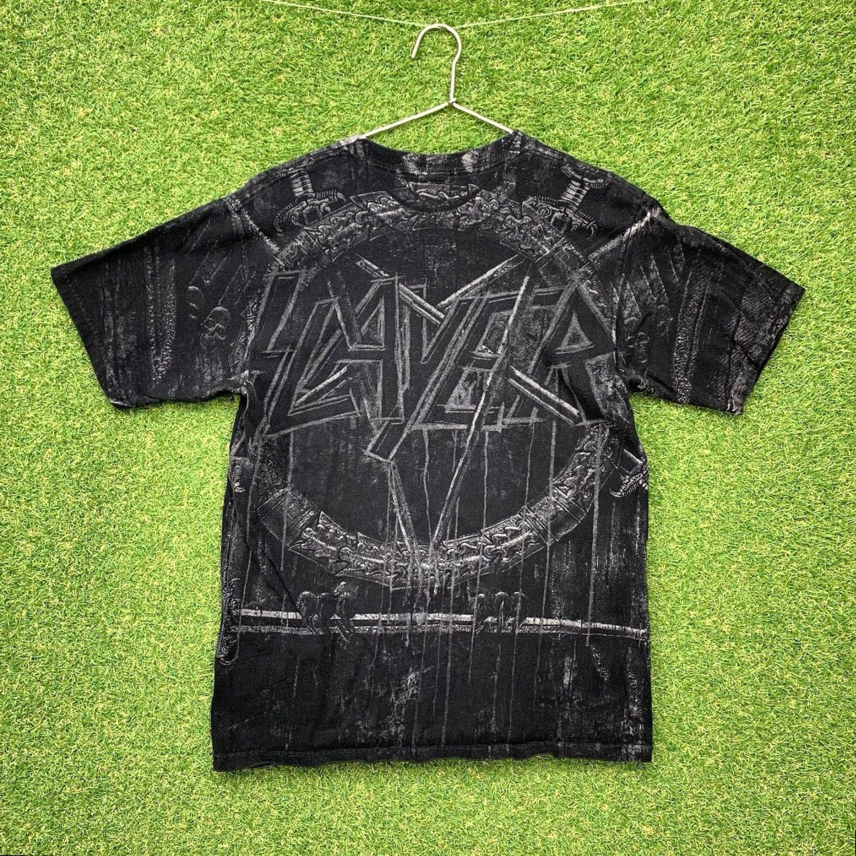 Hanes VINTAGE Slayer Shirt Mens M Black 90s Y2K Slayer Slaytanic Wehrmacht Concert 2000s Rock Hanes T-Shirt Size US M / EU 48-50 / 2 - 2 Thumbnail