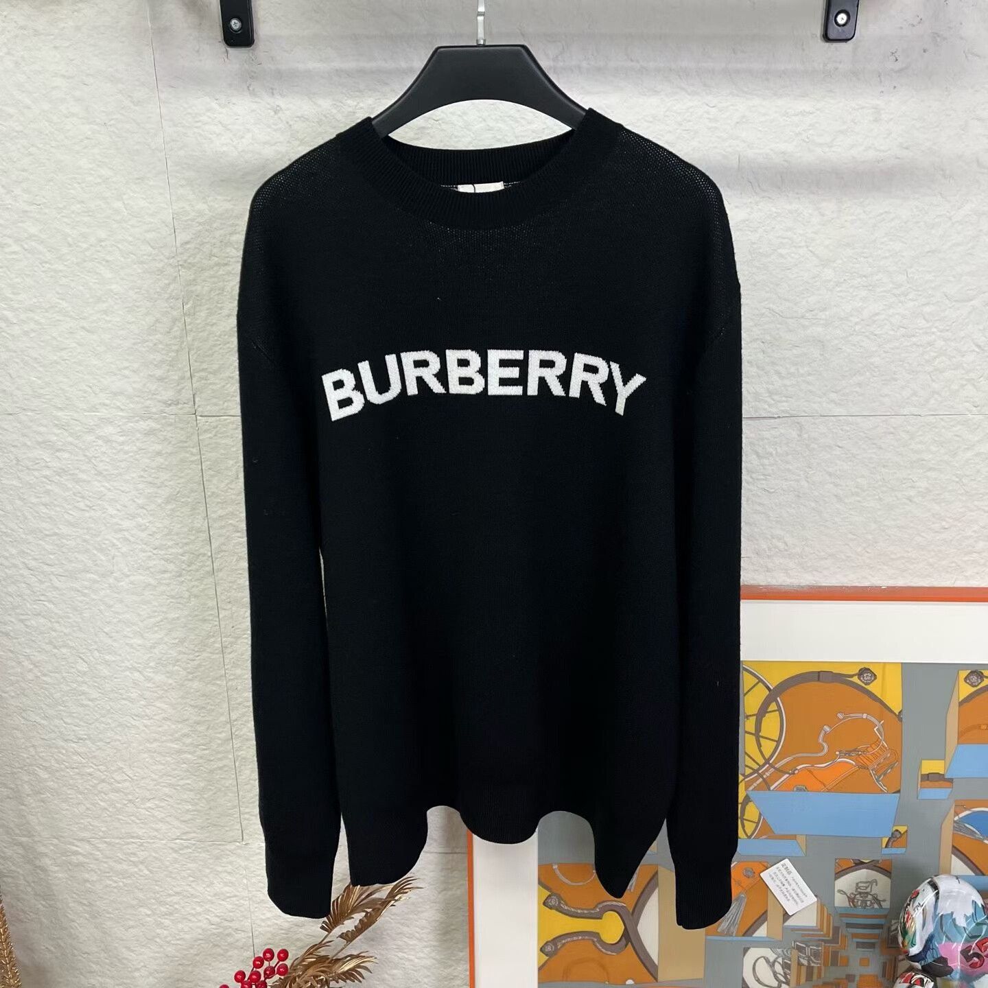 Burberry black burberry logo sweater for men Size US M / EU 48-50 / 2 - 1 Thumbnail