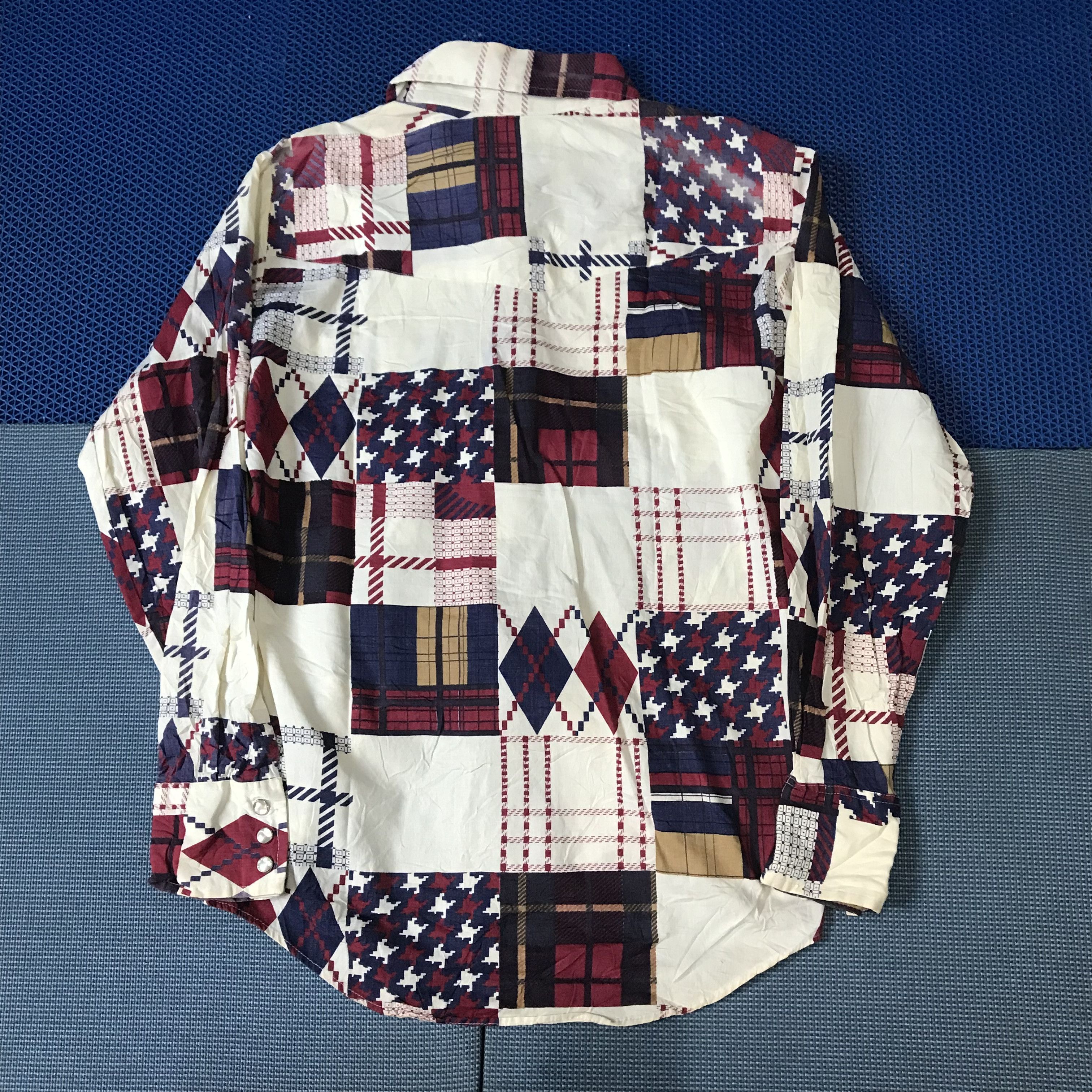 Towncraft Vintage Towncraft Jc penney tapered Non iron patchwork shirt Size US M / EU 48-50 / 2 - 9 Thumbnail