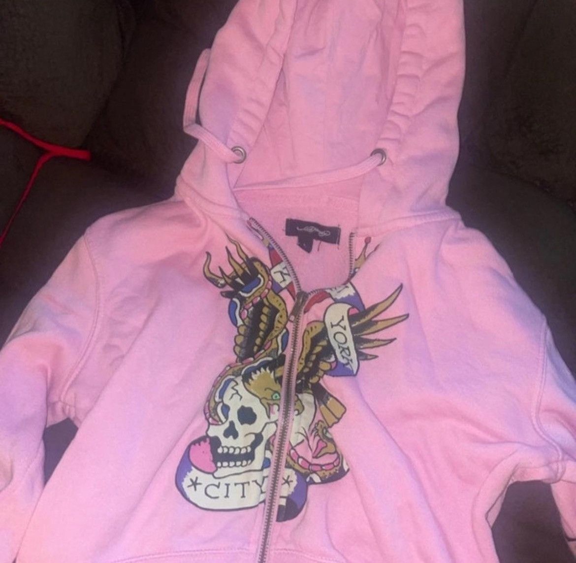 Ed Hardy Pink ed hardy zip up Size L / US 10 / IT 46 - 1 Thumbnail