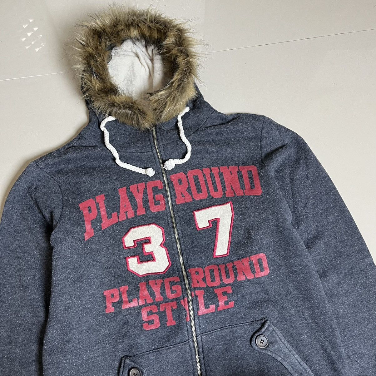 If Six Was Nine Playground 37 Fur Trim Zip Hoodie Varsity Style Size US L / EU 52-54 / 3 - 5 Thumbnail