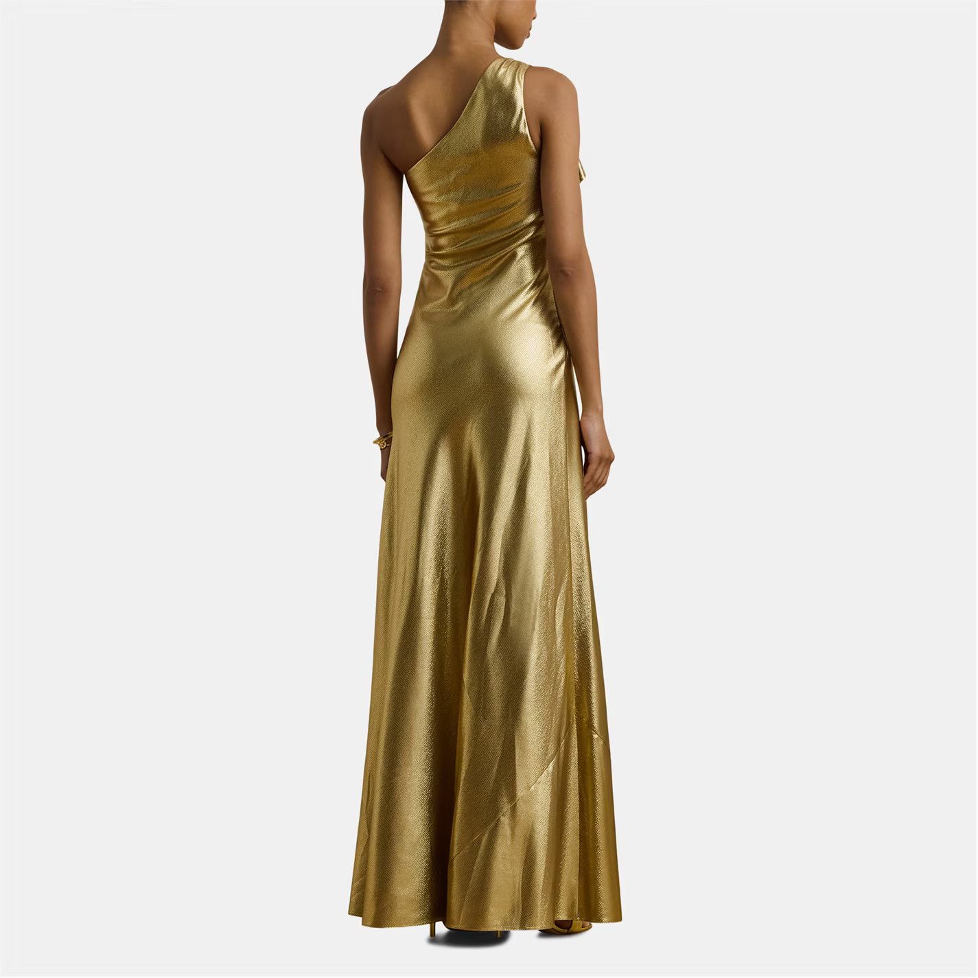 Lauren Ralph Lauren o1g2r1mq0825 Elzira Gown in Gold Size M / US 6-8 / IT 42-44 - 3 Thumbnail