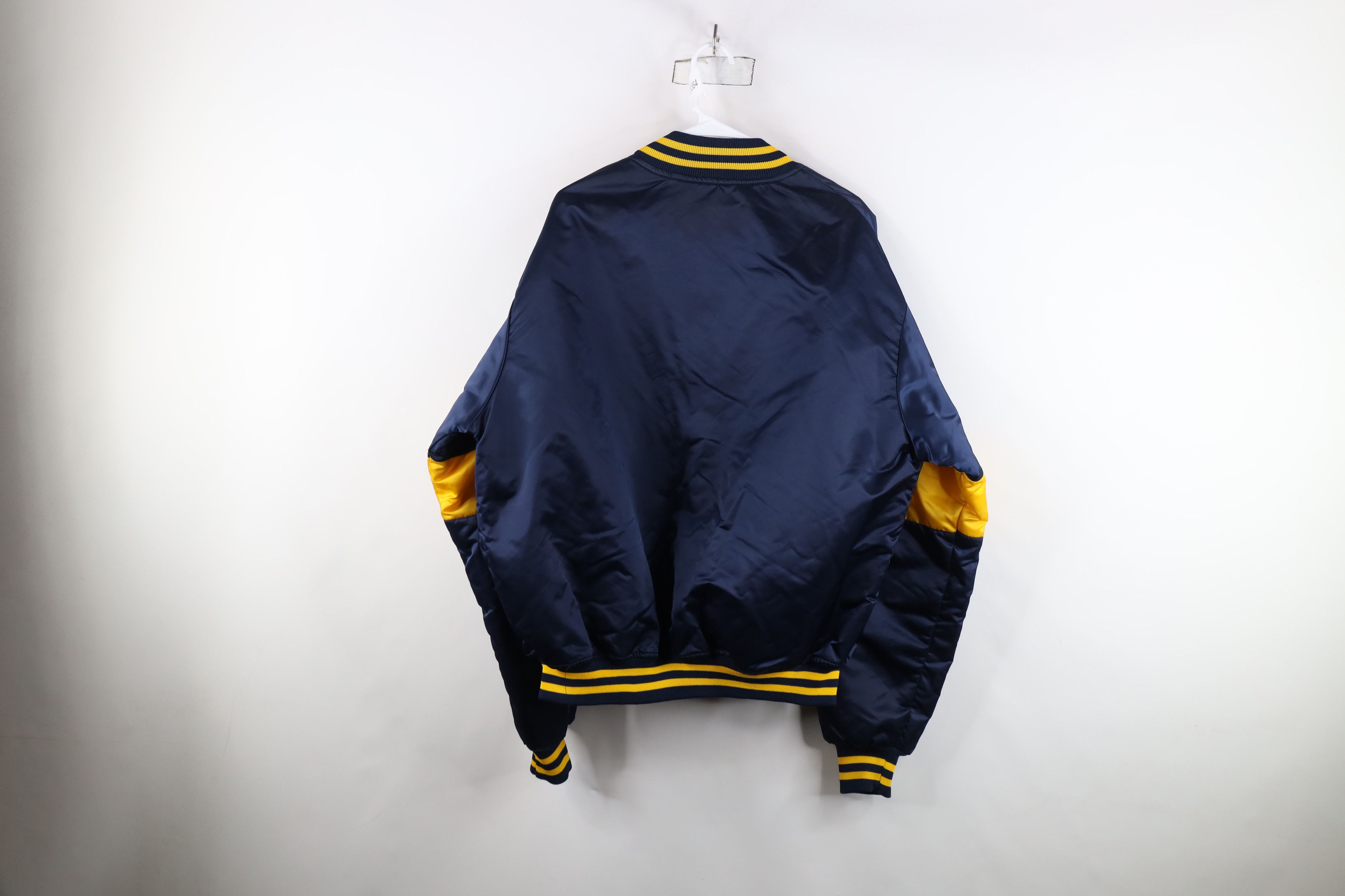 Vintage Vintage 70s 80s West Virginia Satin Bomber Jacket Blue USA Size US XXL / EU 58 / 5 - 15 Thumbnail