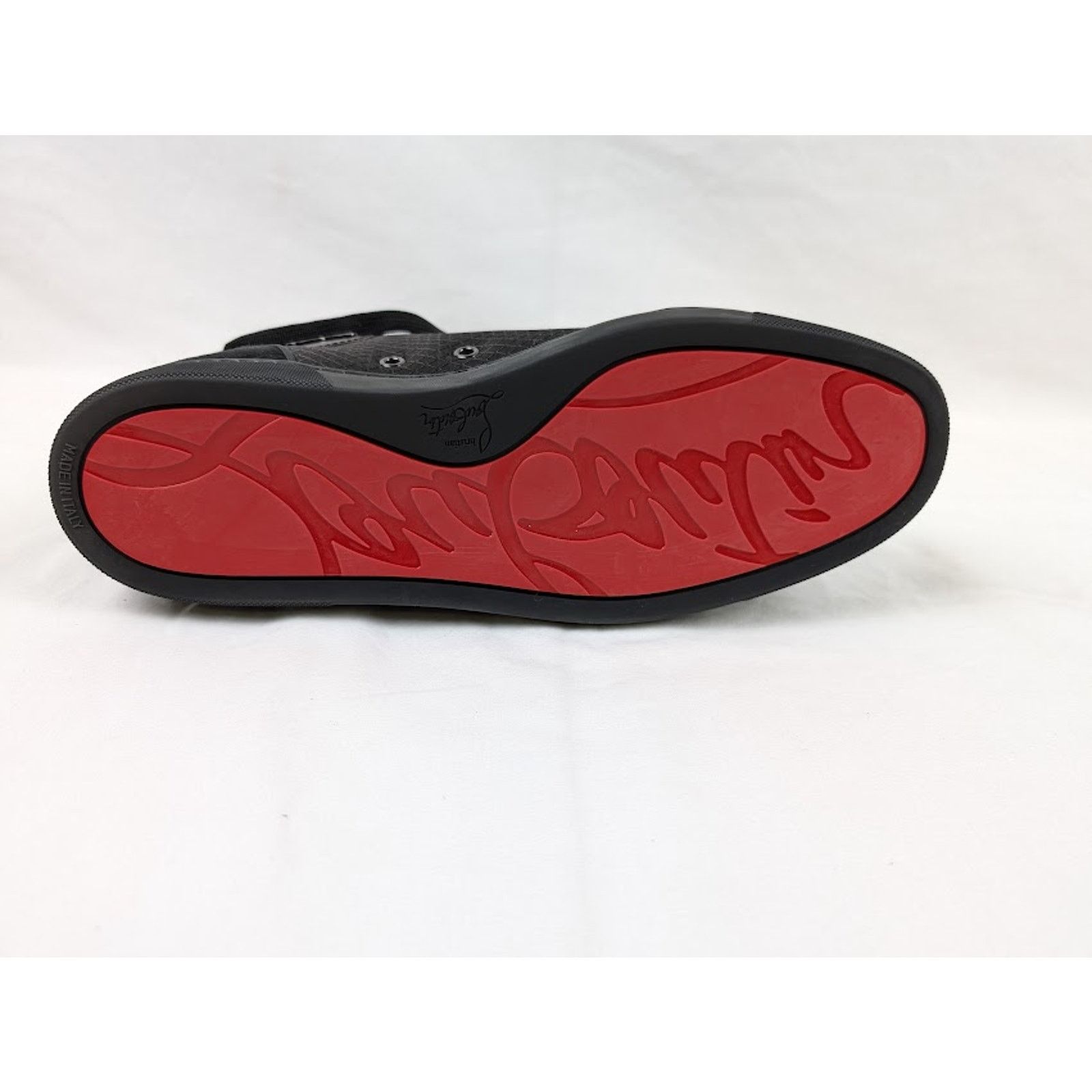 Christian Louboutin o1rshd1 Louis Orlato Flat Hi-Top Sneakers in Black Size US 9 / EU 42 - 12 Thumbnail