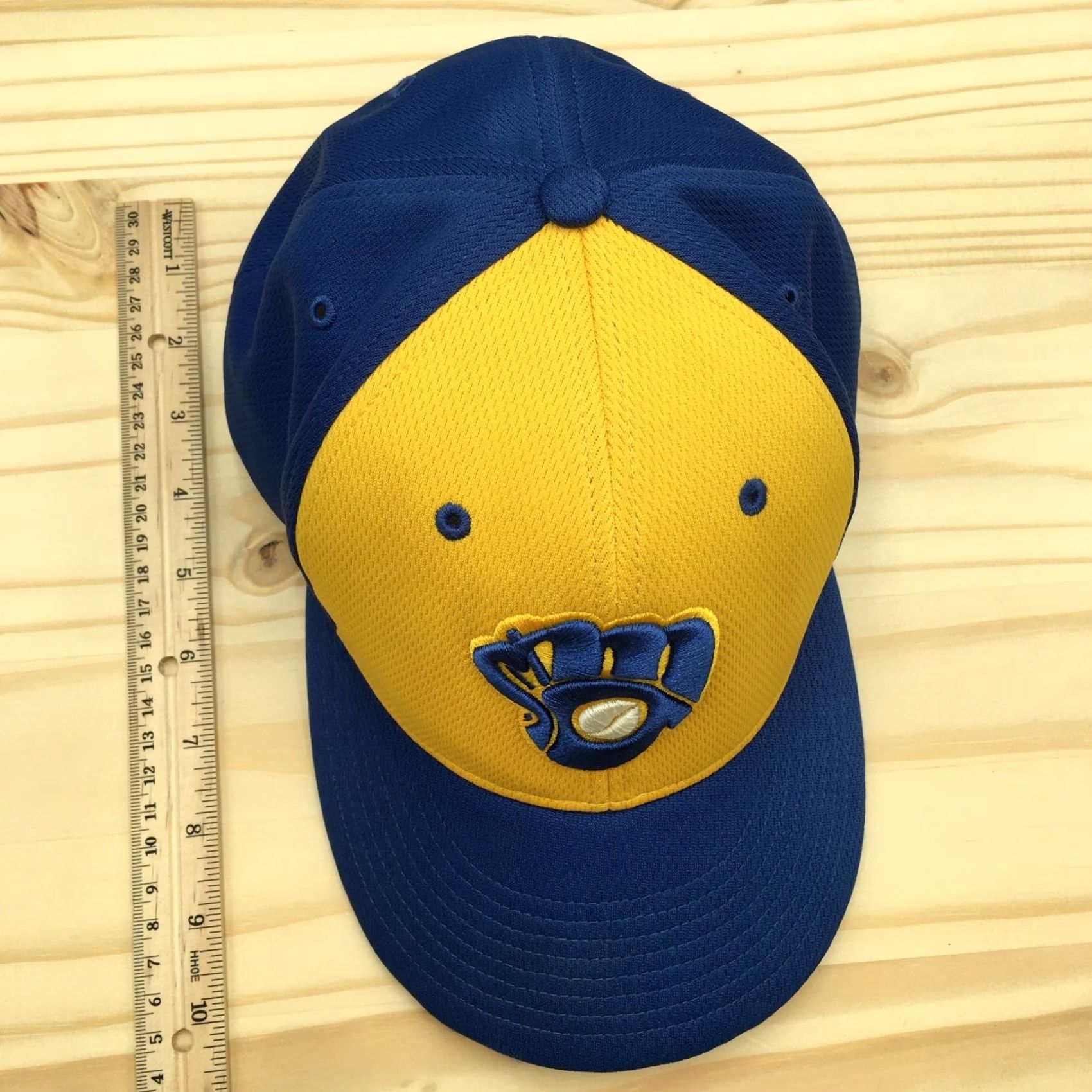Vintage Saint Michael Albertville Fitted Baseball Cap Hat Mens S-M Blue Gold Richardson Size ONE SIZE - 3 Thumbnail