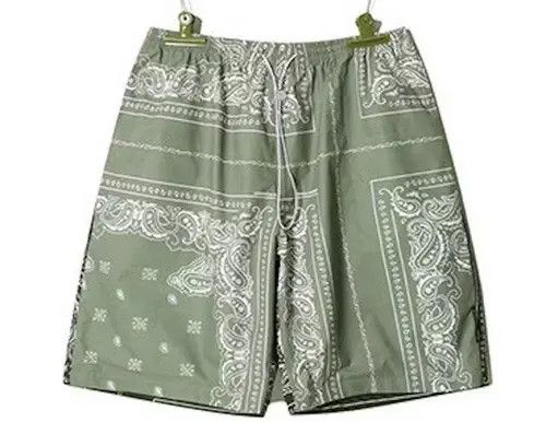 Other 20SS Indigo Union Japan Green Two Layered Bandana Shorts Size US 32 / EU 48 - 3 Thumbnail