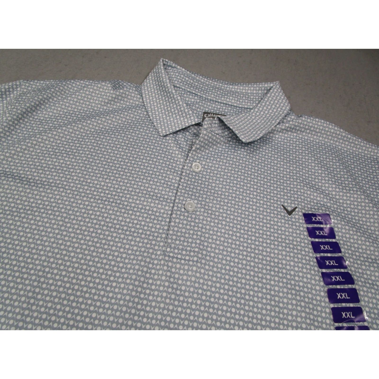 Callaway CALLAWAY Shirt Mens 2XL Gray Opti Dri Polo Short Sleeve Performance Golf Polo Abstract Geo Pattern Polo 2XL Mens Gray Callaway Polo Shirt Size US XXL / EU 58 / 5 - 2 Thumbnail