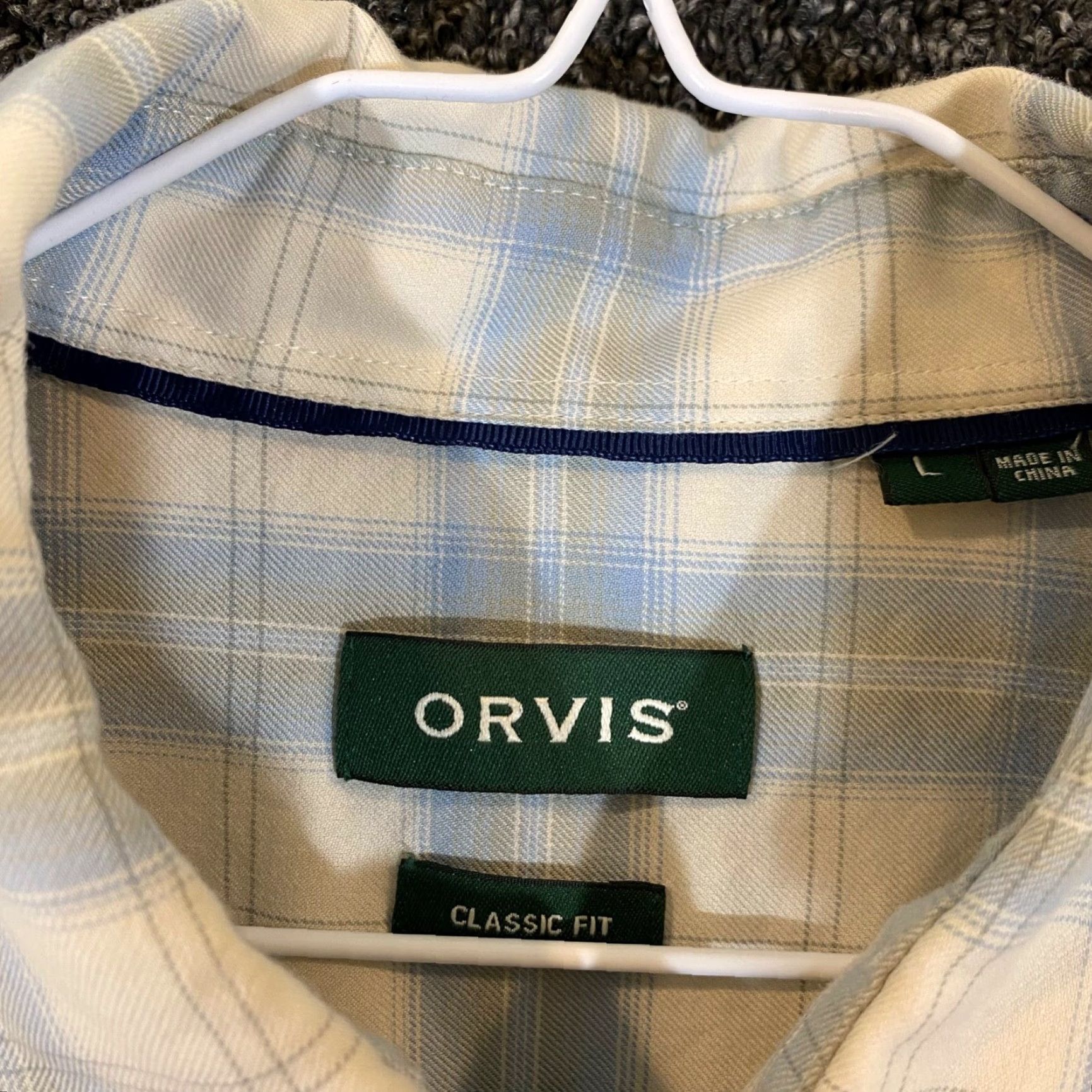 Orvis Orvis Shirt Large Blue White Plaid Button Up Outdoor Long Sleeve Tencel Mens Size US L / EU 52-54 / 3 - 2 Thumbnail