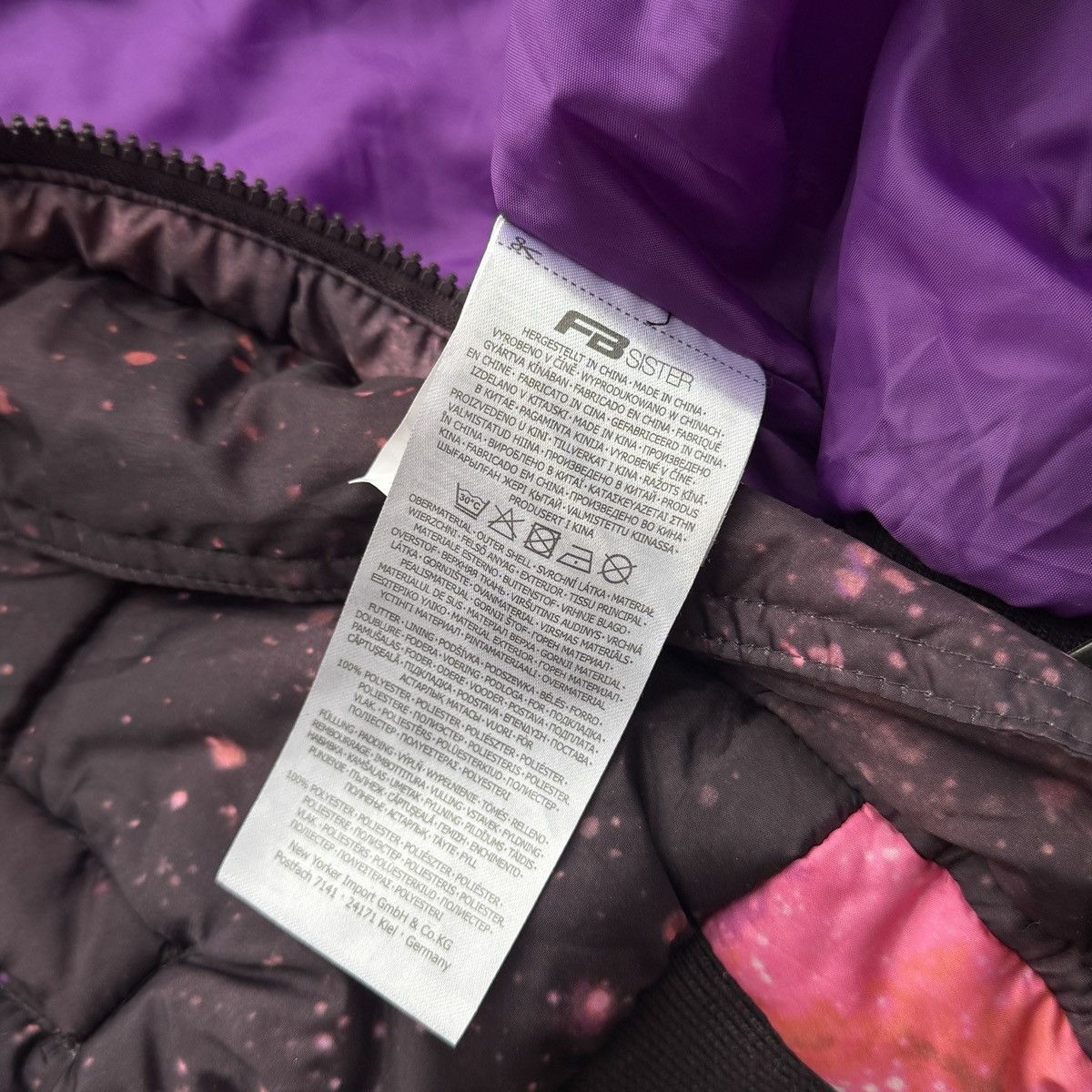 Japanese Brand Fbsister Y2K Galaxy Print Faux Fur Hooded Puffer Jacket Size M / US 6-8 / IT 42-44 - 13 Thumbnail
