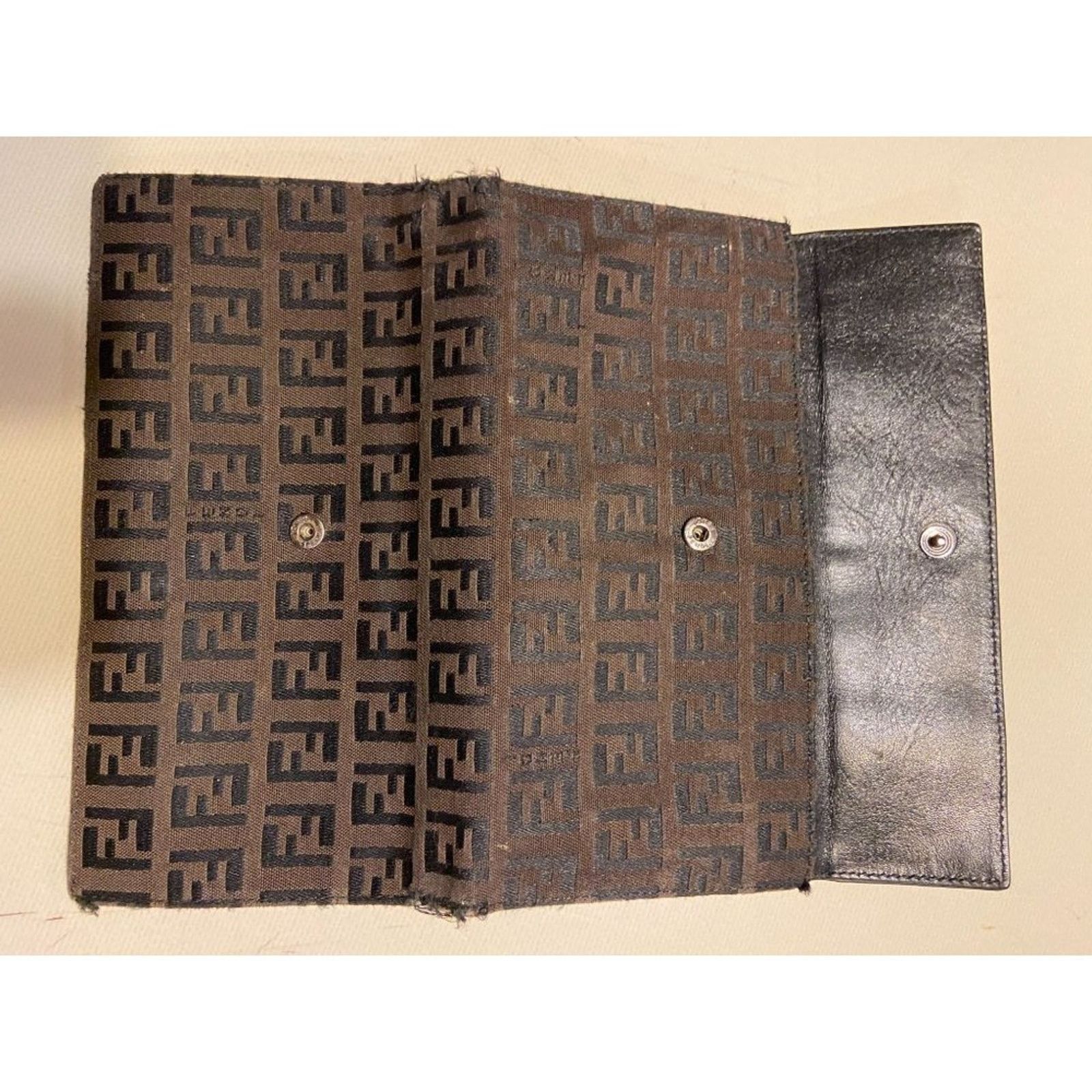 Fendi Fendi Vintage Leather & Logo Wallet Size ONE SIZE - 14 Thumbnail