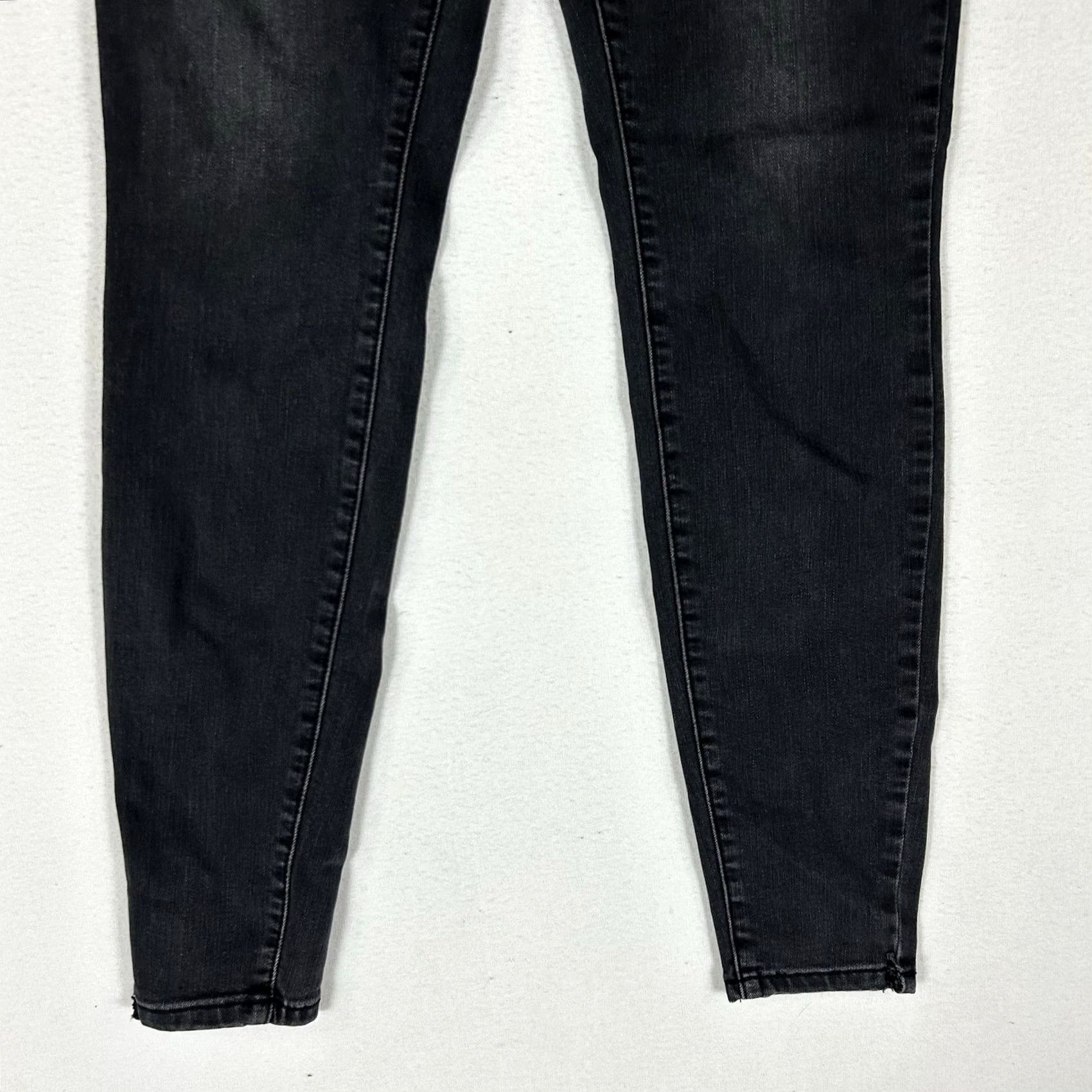 Vintage Maurices Everflex High Rise Skinny Jeans Women's 10 Black Denim Stretch 10L Long Retro Vintage No Size 32" / US 10 / IT 46 - 4 Thumbnail