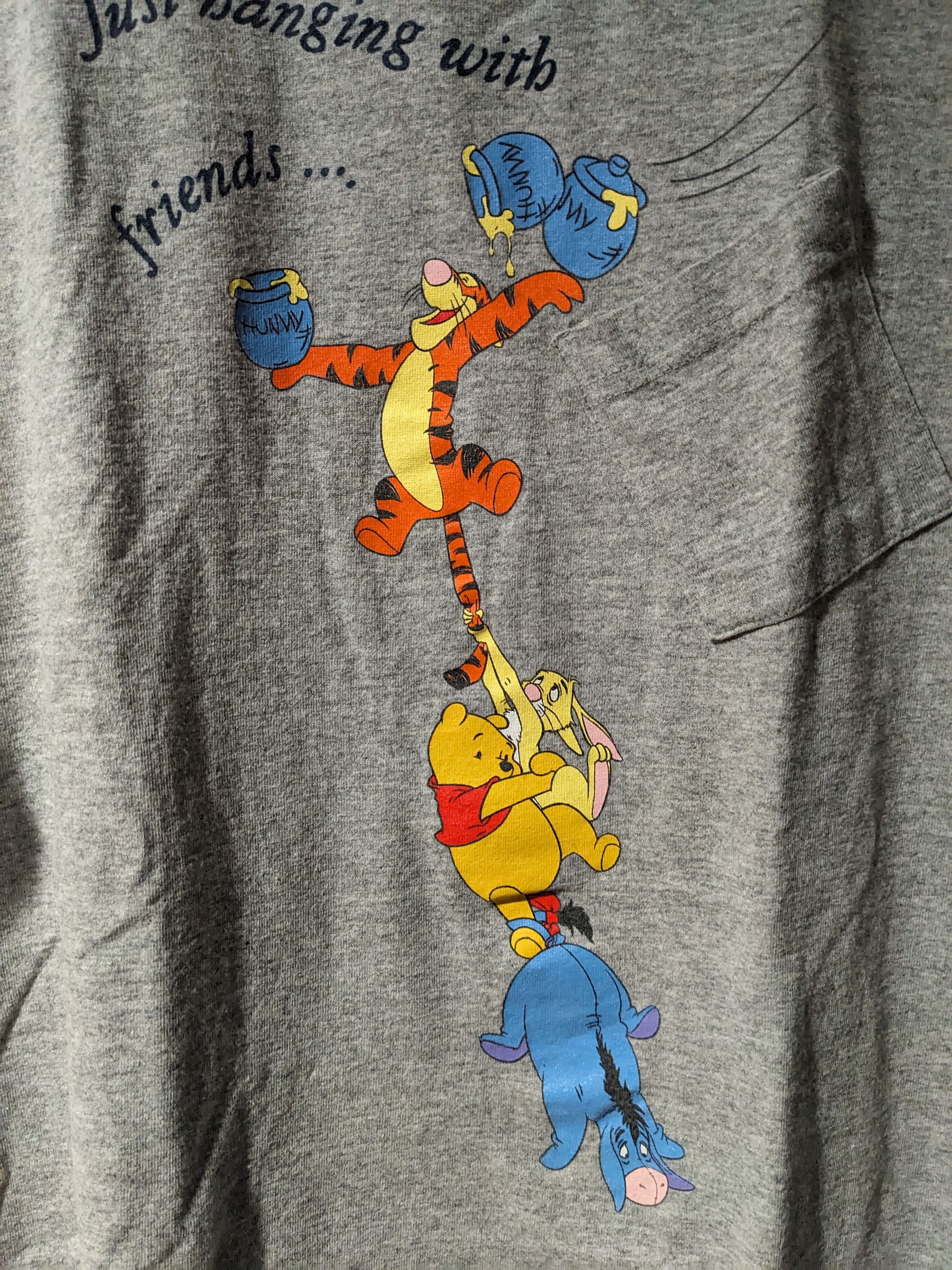 Disney × Vintage Vintage 90s Winnie the Pooh Tigger Eeyore Hanging T-Shirt Size US L / EU 52-54 / 3 - 2 Thumbnail
