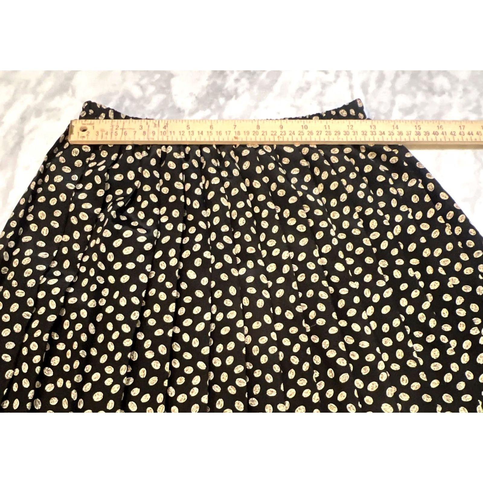 Vintage VINTAGE Leslie Fay Skirt Midi Pleated 10P Petite Women Black W 26” L 26” A Frame Coffee Beans Size 32" / US 10 / IT 46 - 5 Thumbnail