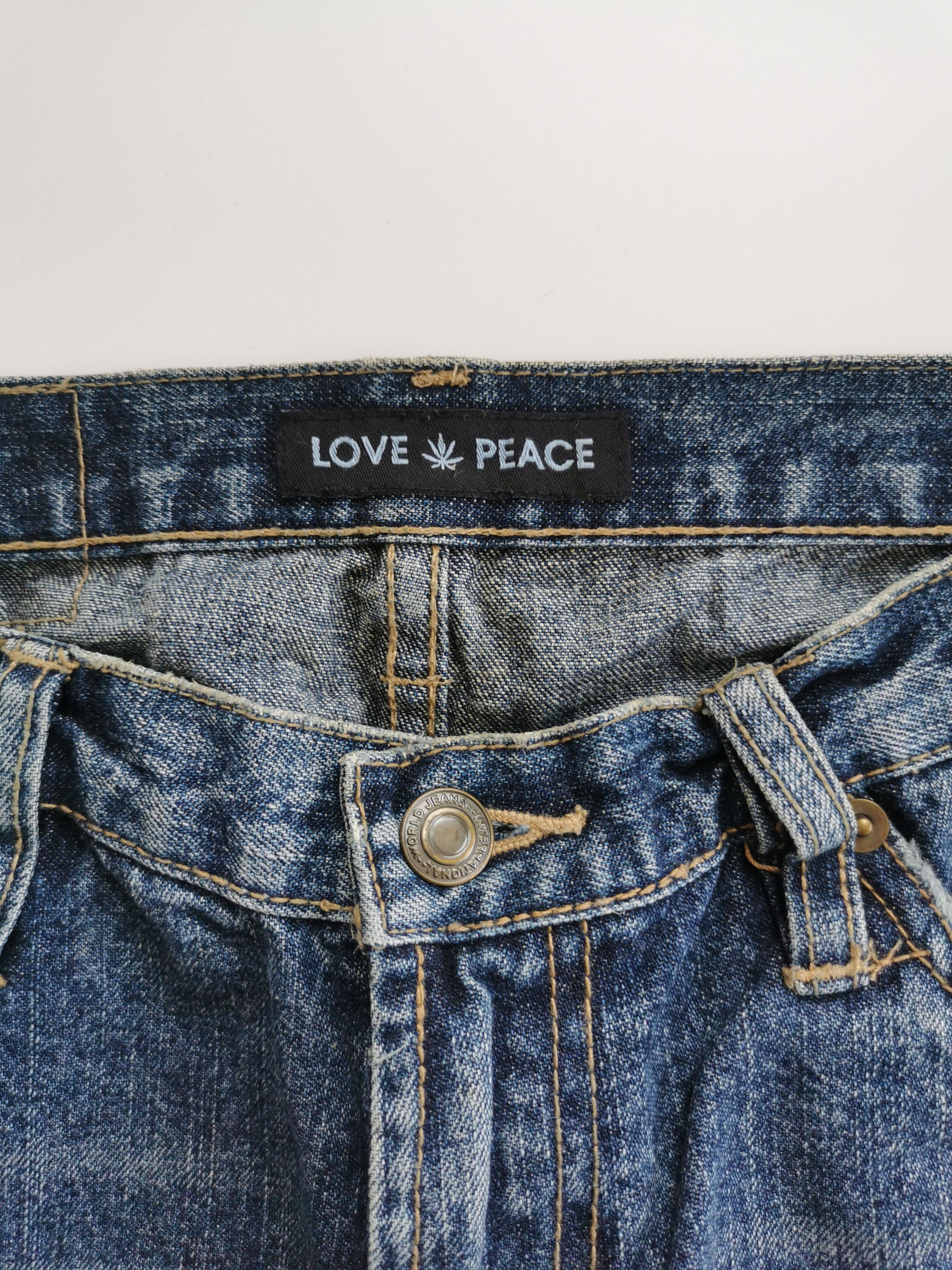 Japanese Brand Peace love flare jeans bootcut bell bottoms Size 28" / US 6 / IT 42 - 3 Thumbnail